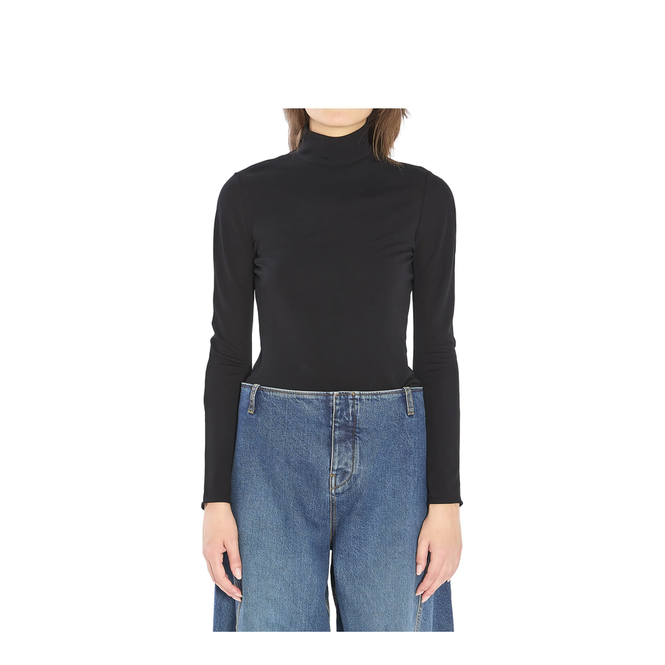 Fluid Jersey Bodysuit with Heart Cut-Out