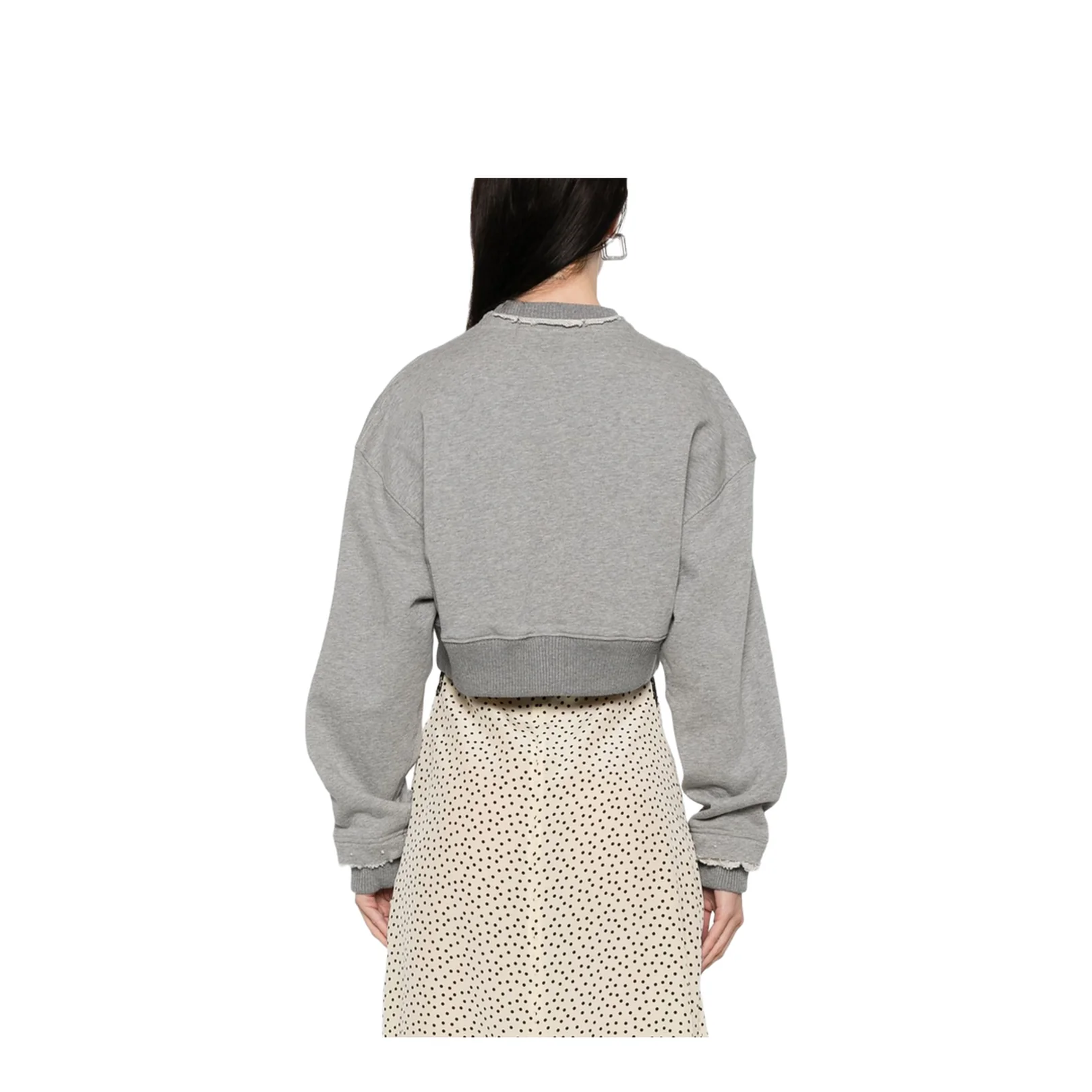 Logo Cotton Cropped Sweatshirt - Image 5