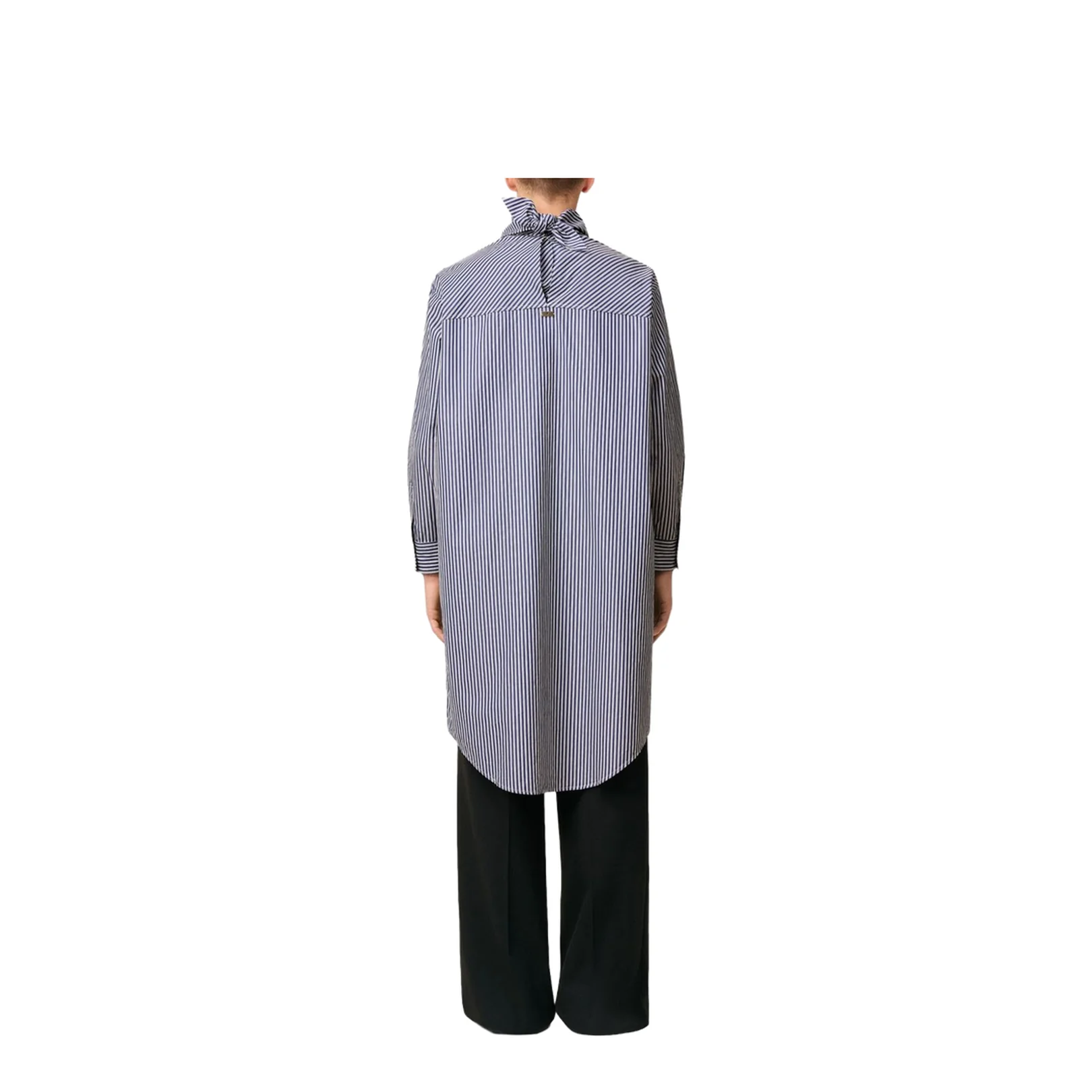Blue Cotton Bandana Midi Dress - Image 3