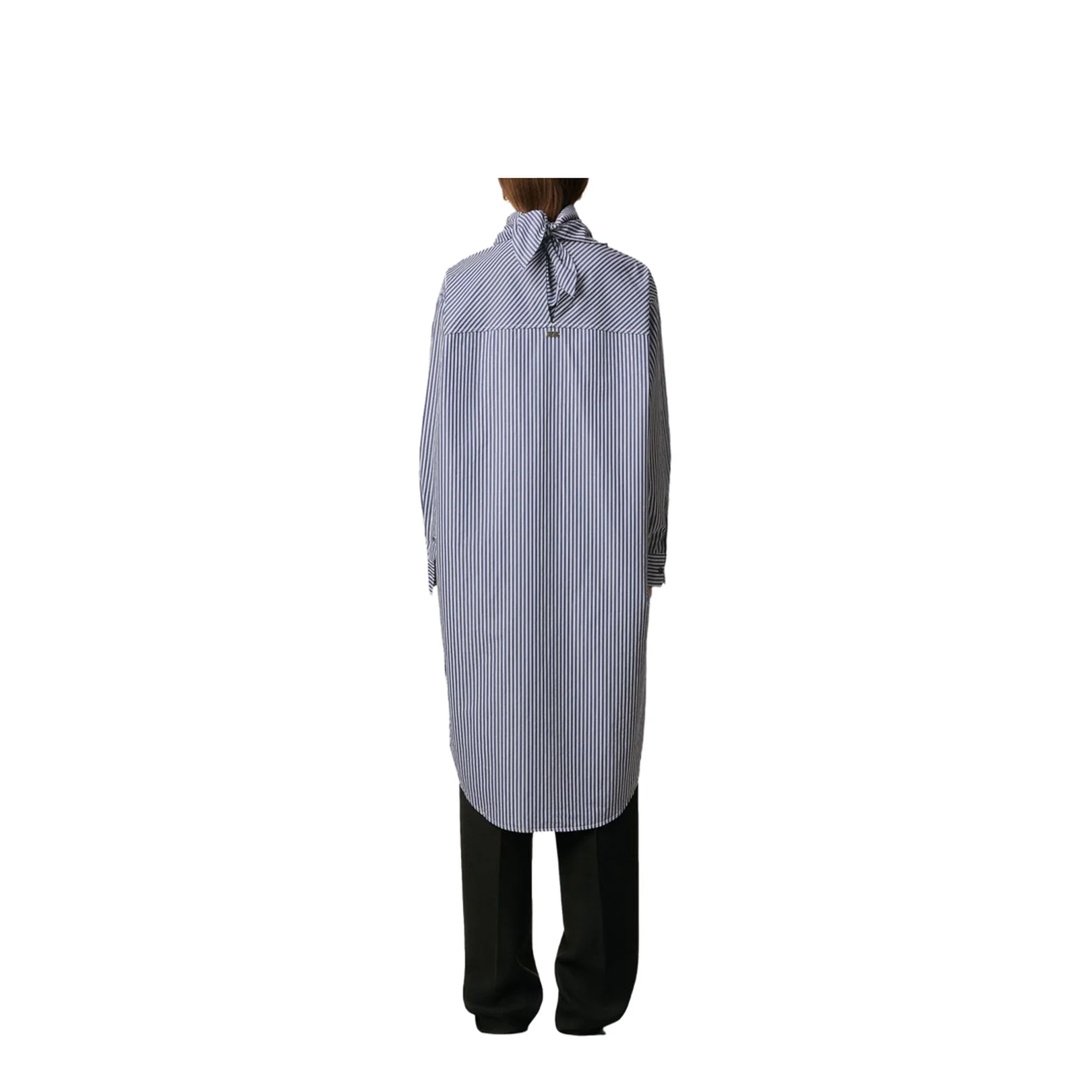 Blue Cotton Bandana Midi Dress - Image 5