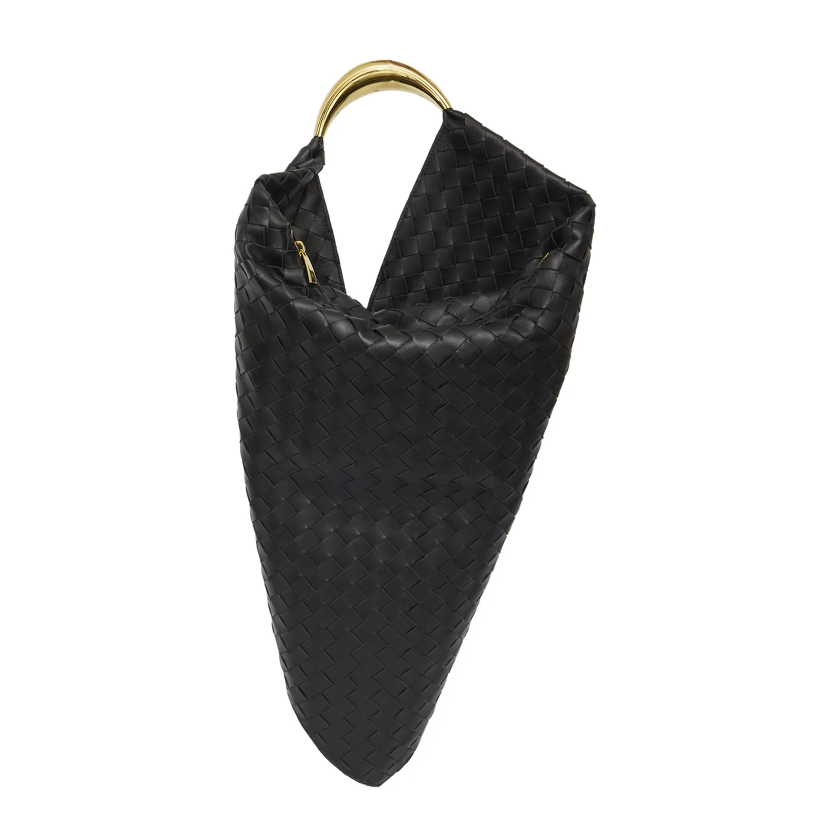Foulard Leather Top Handle Bag - Black