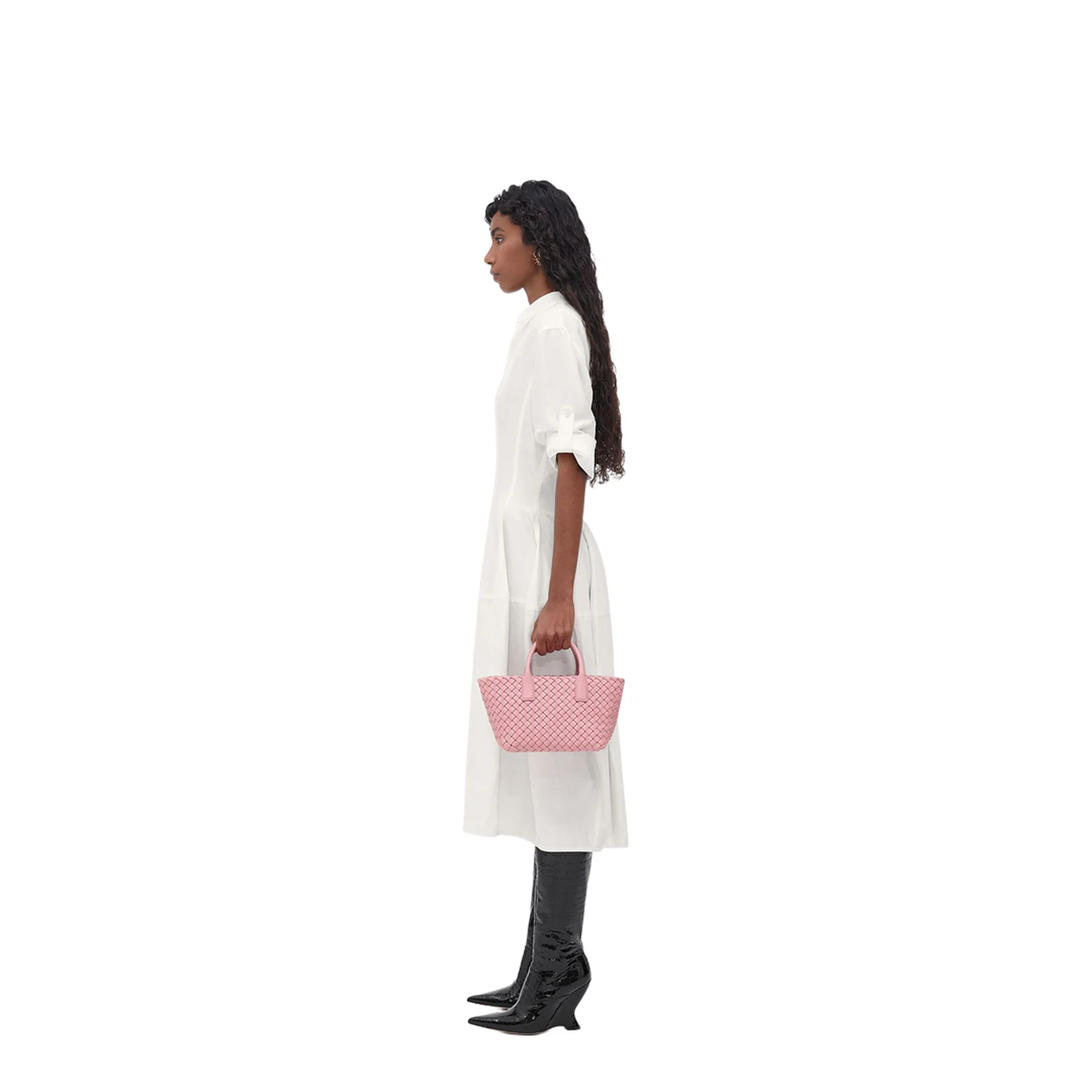 Cabat Mini Leather Handbags - Pink - Image 4