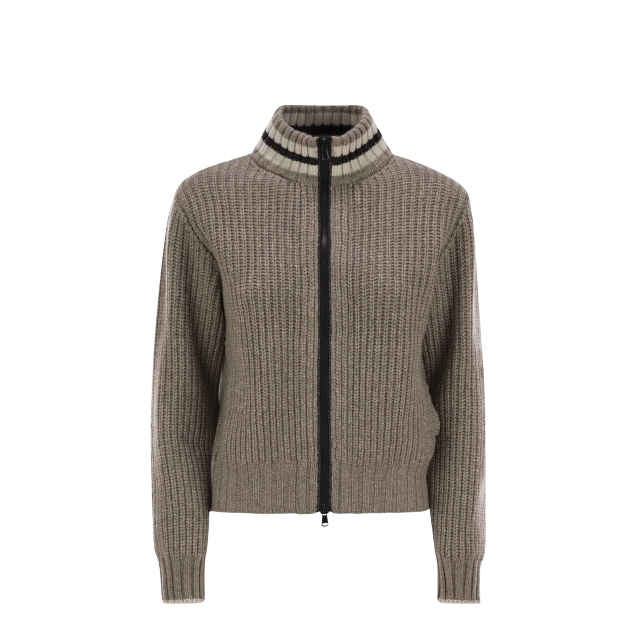 Cashmere Cardigan with Shiny Trims
