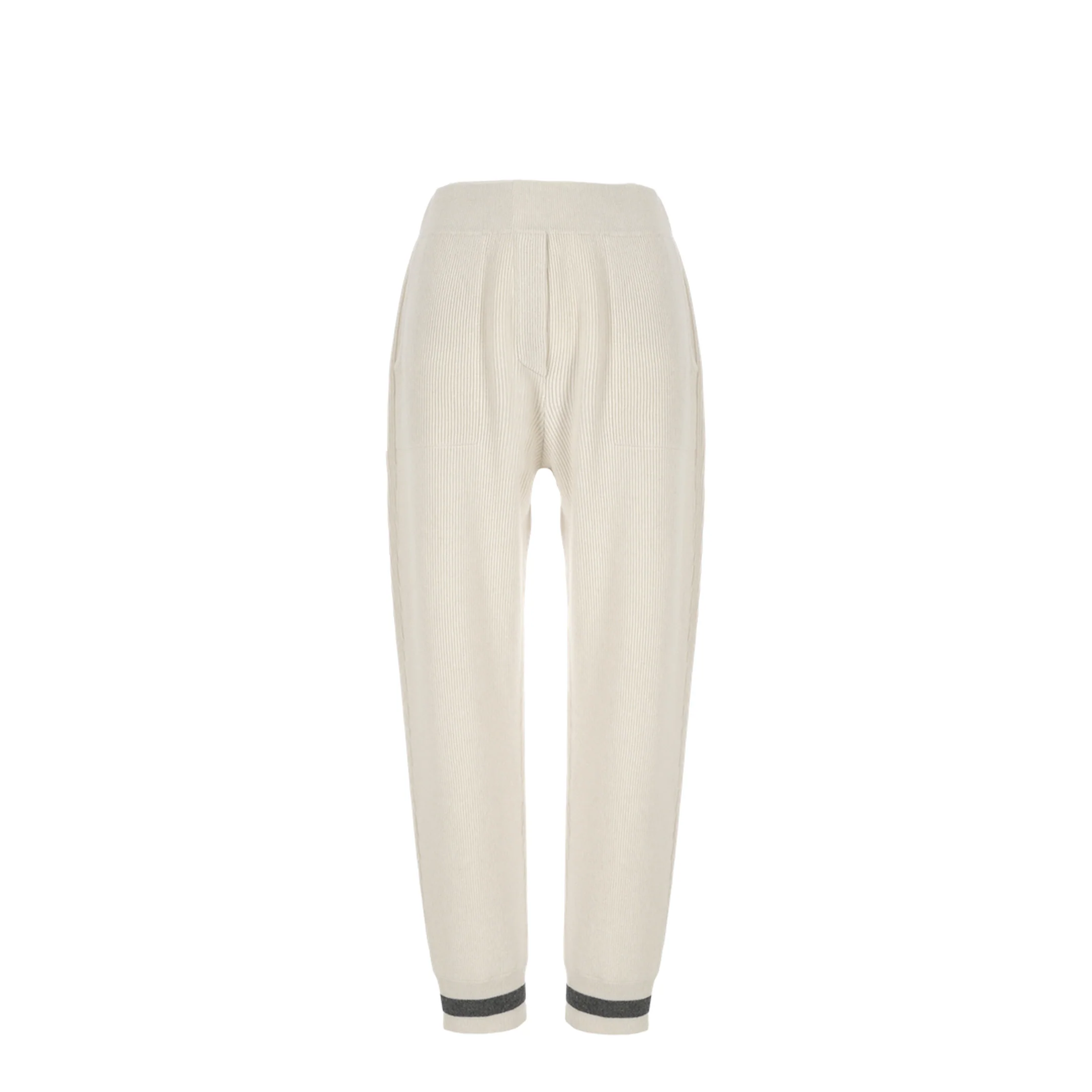 English Rib Cashmere Knit Trousers