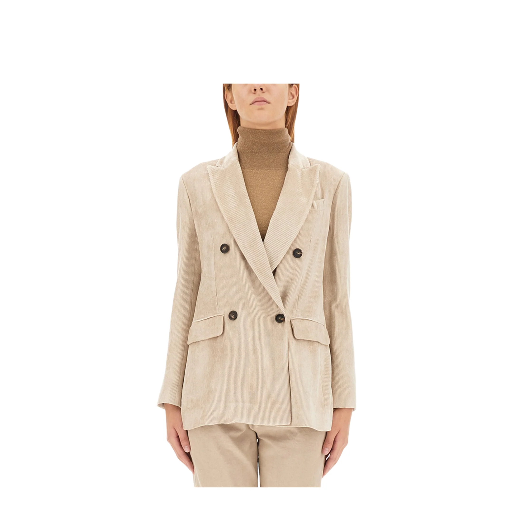 Hammered Corduroy Blazer with Monili