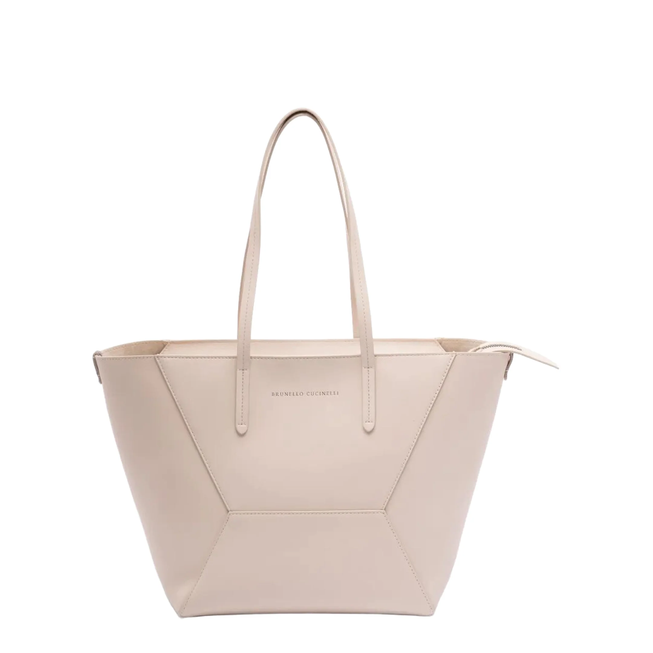 Duo Small Leather Tote Bag - Ivory