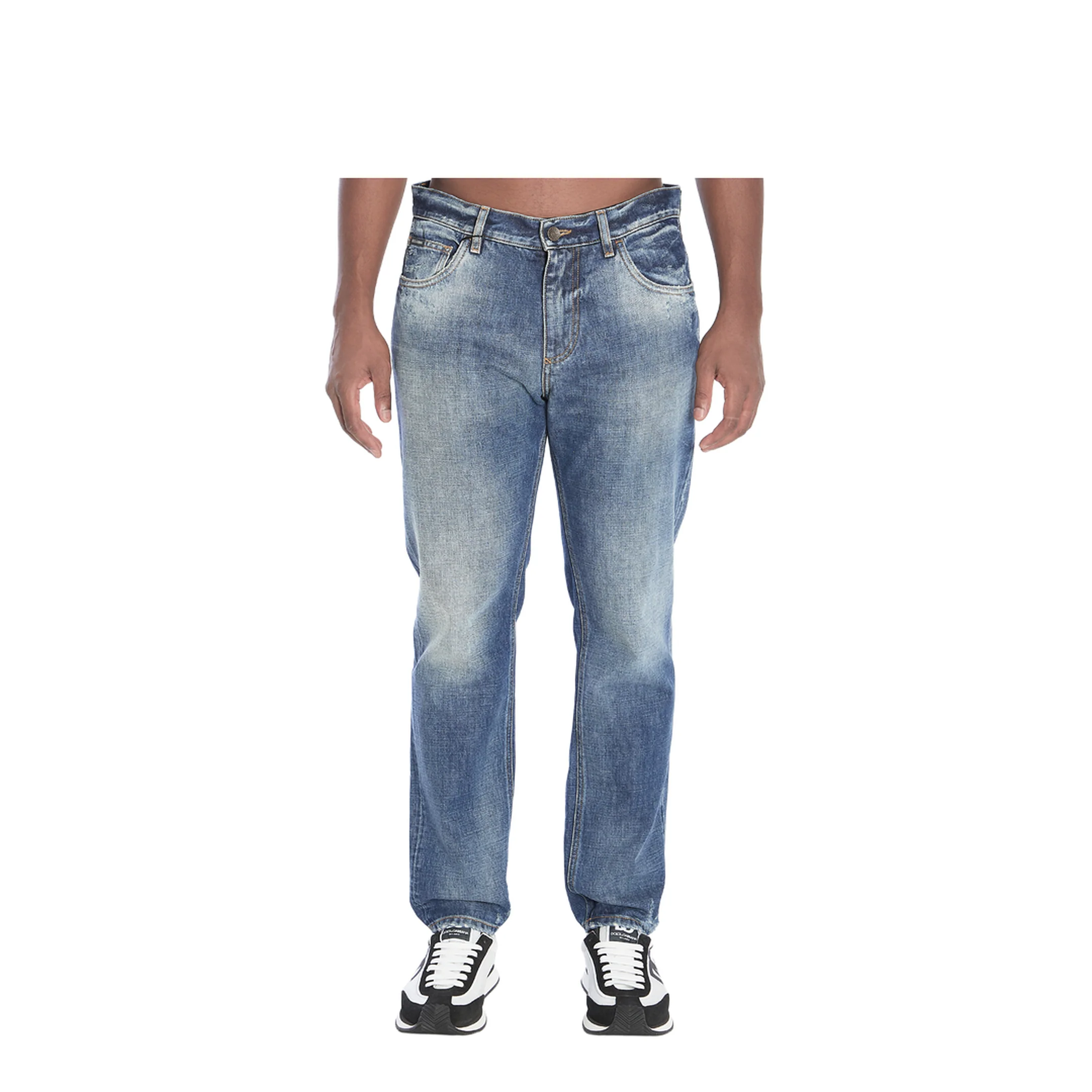 Denim Pants with Plaque