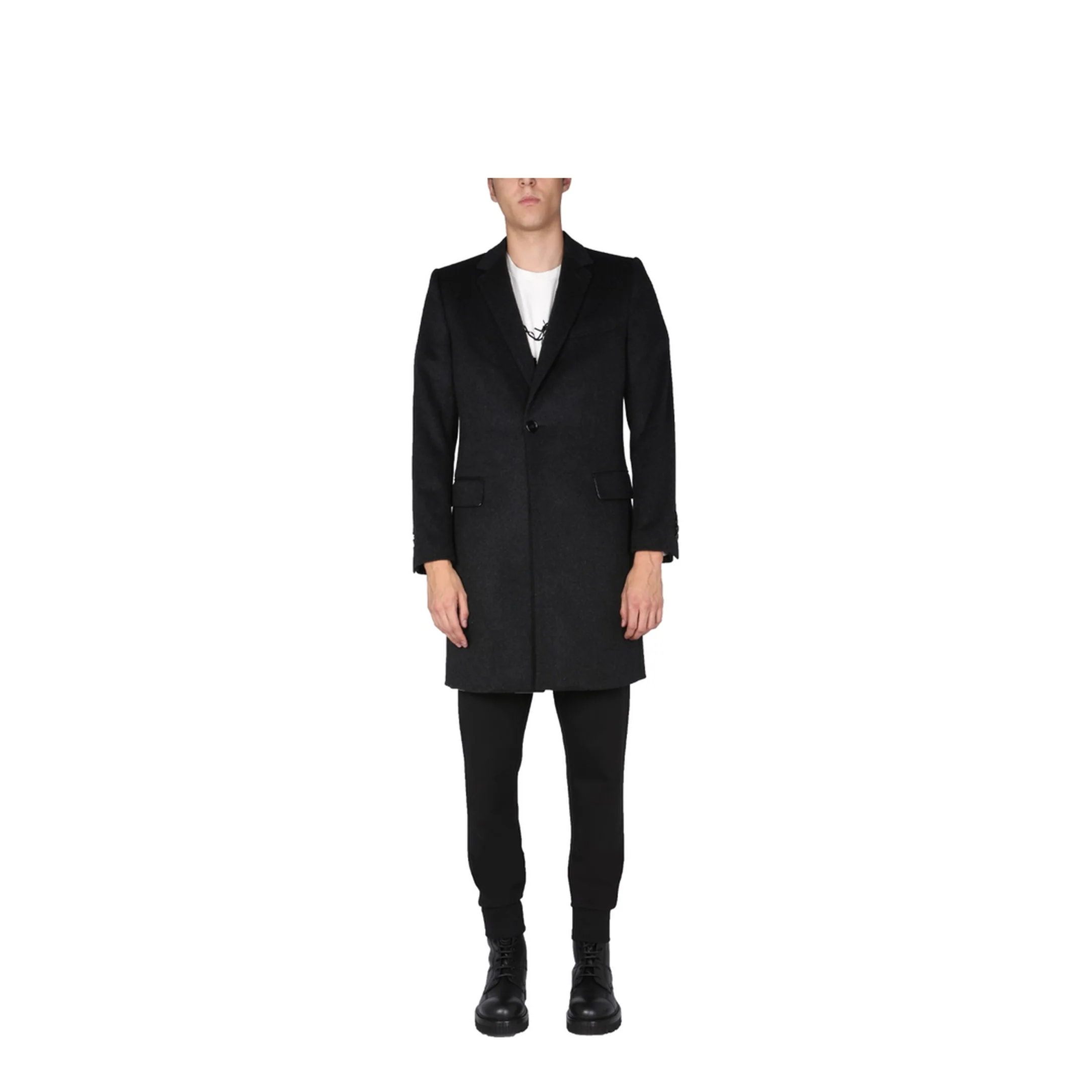 Single-Breasted Velours Coat