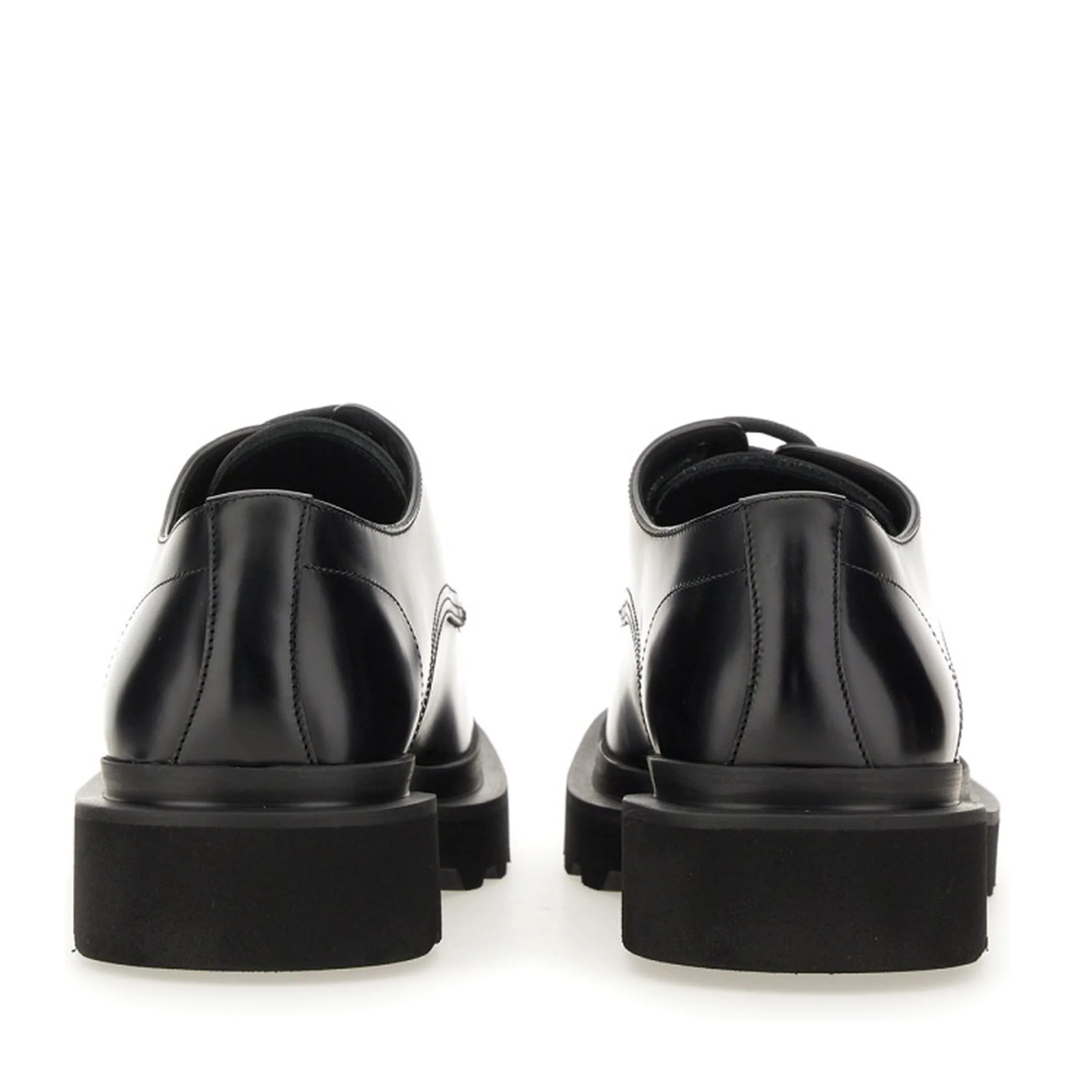 Square-Toe Leather Derby Shoes - Image 3