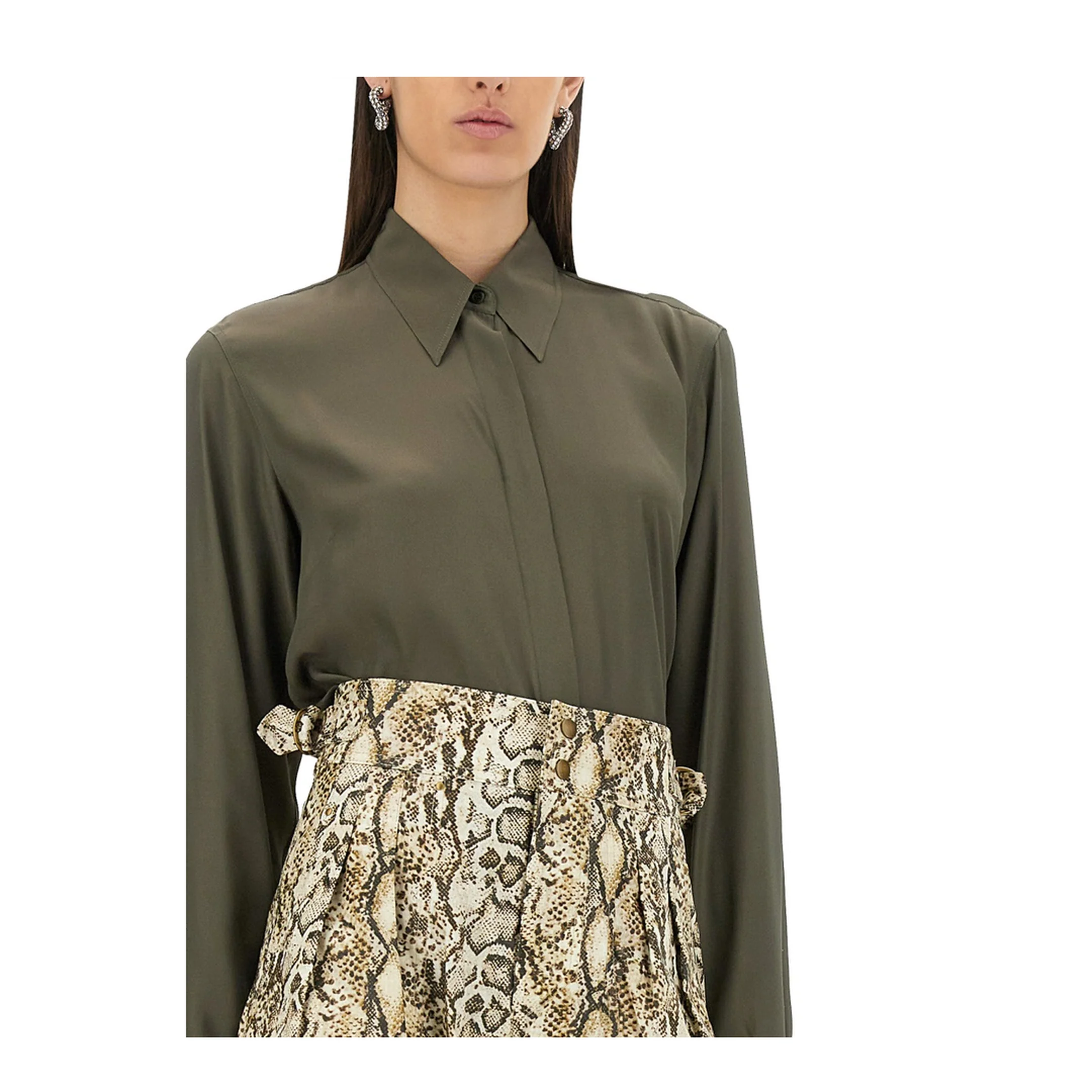 Silk Blend Satin Shirt - Image 4
