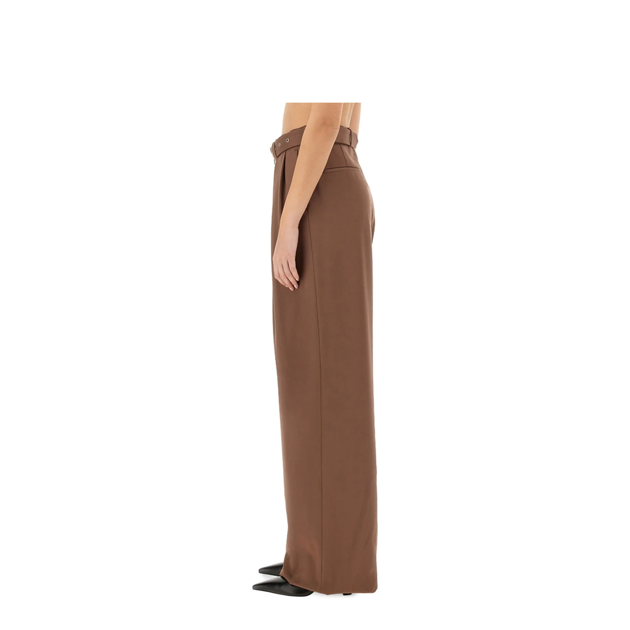 Wide-Leg Pants with Belt - Image 3
