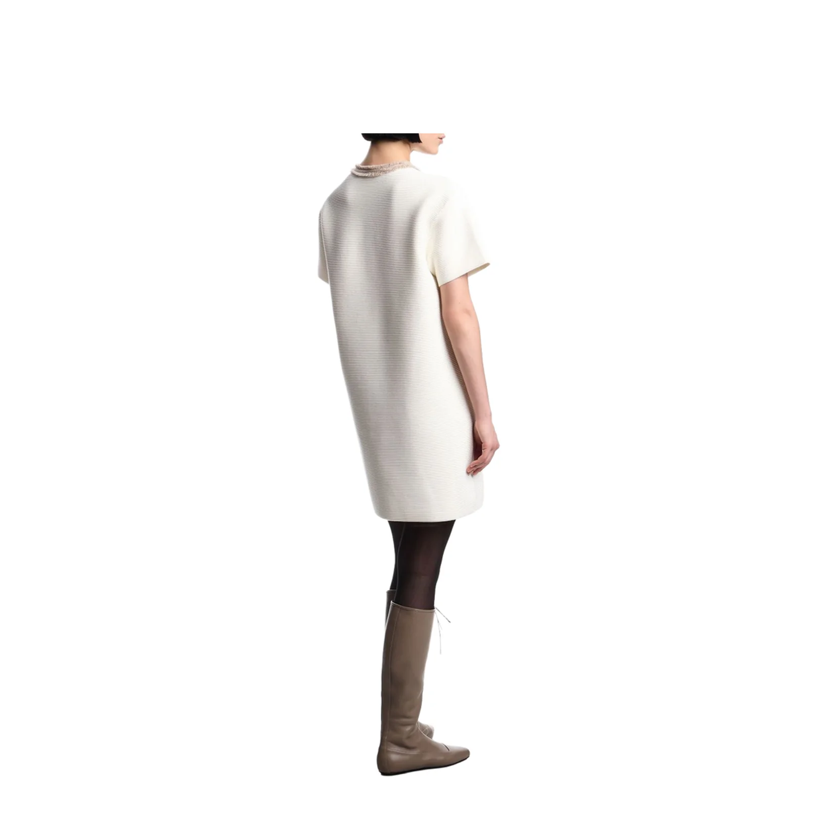 Ottoman Fabric Dress with Fringed Details - Image 2