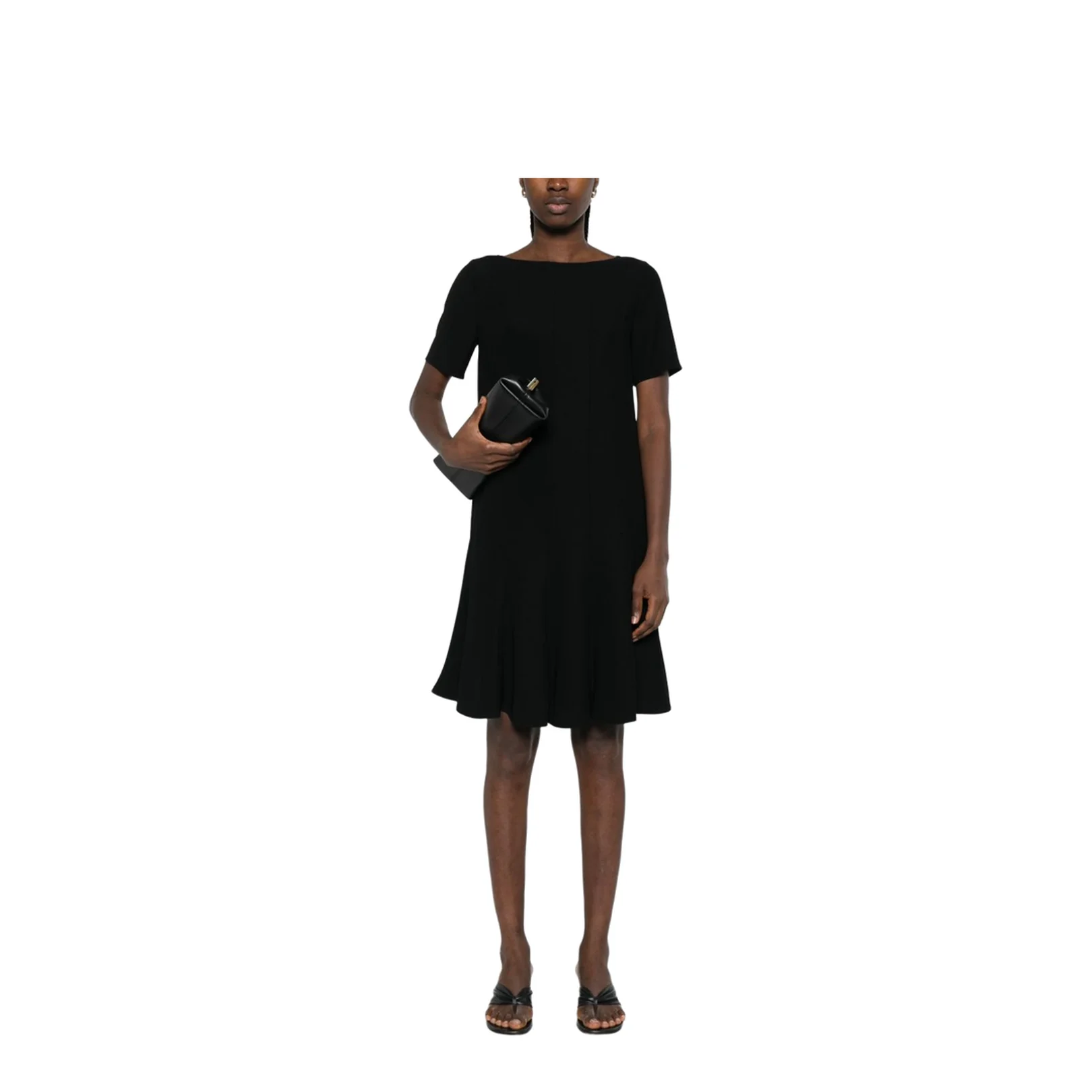 Technical Cady Dress with Pleats - Image 3