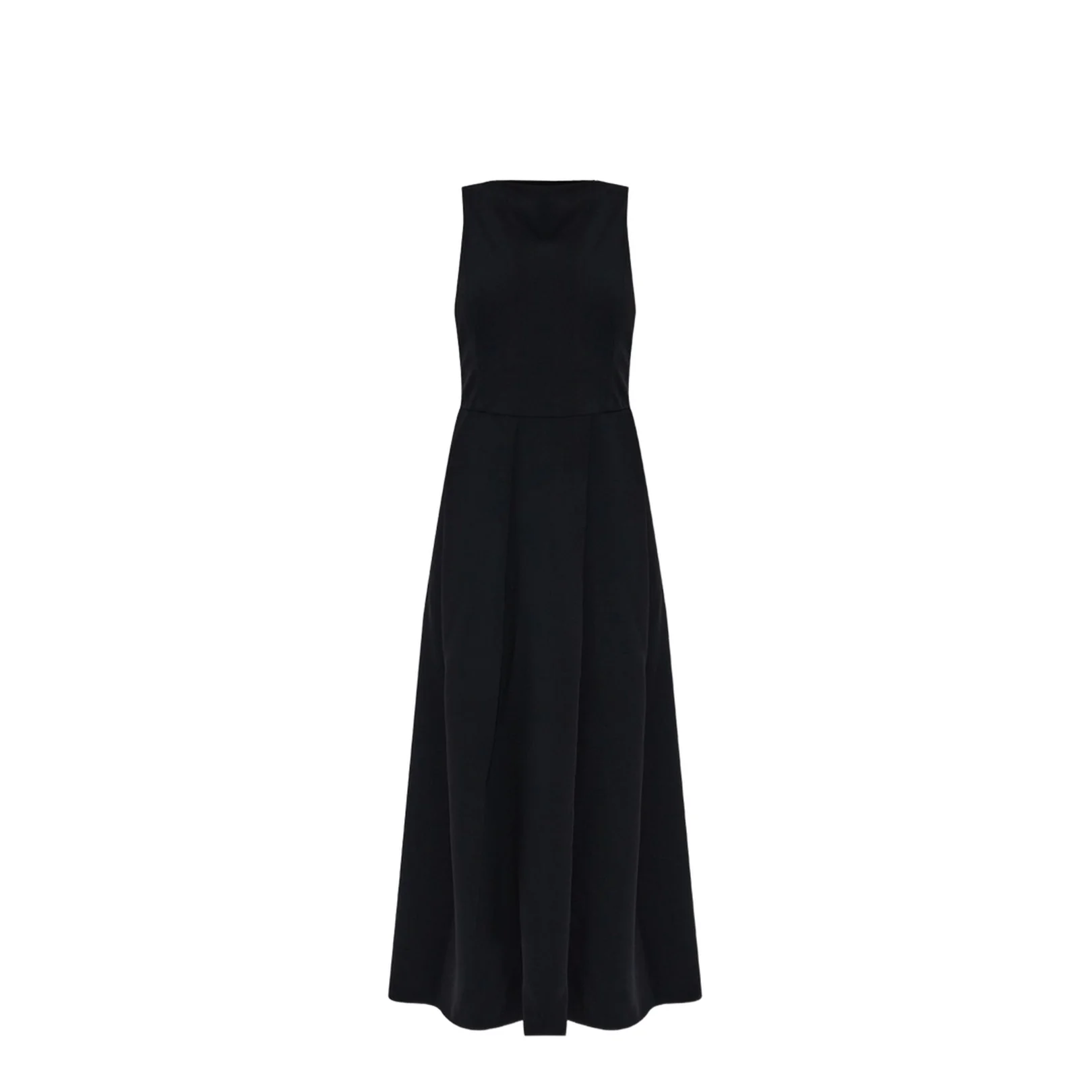 Technical Cady Sleeveless Dress with Pleats