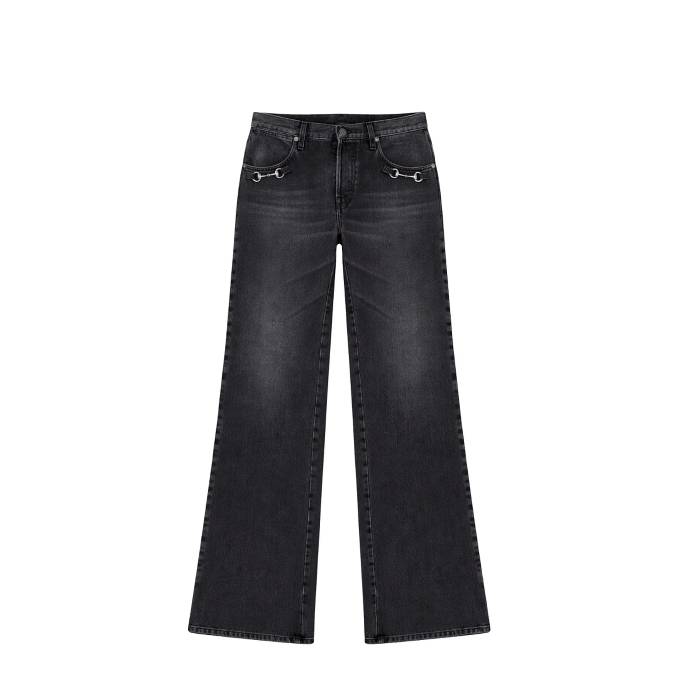 Denim Jeans with Horsebit Detail