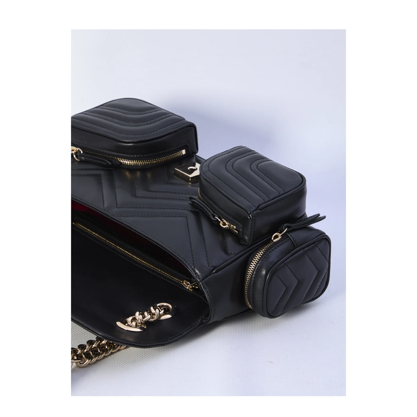 Go Small Leather Shoulder Bag - Black - Image 4
