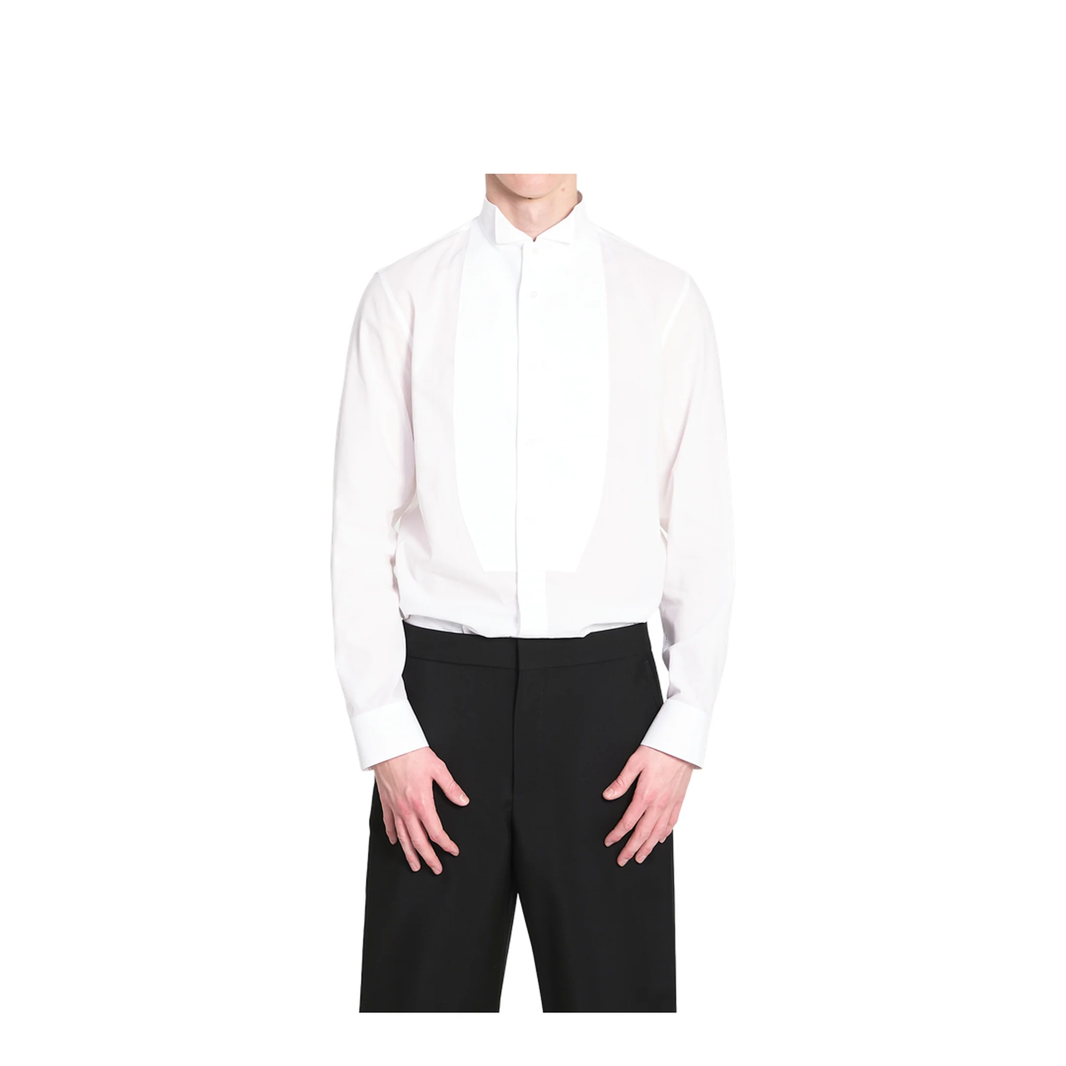 Light Chambray Cotton Shirt in White