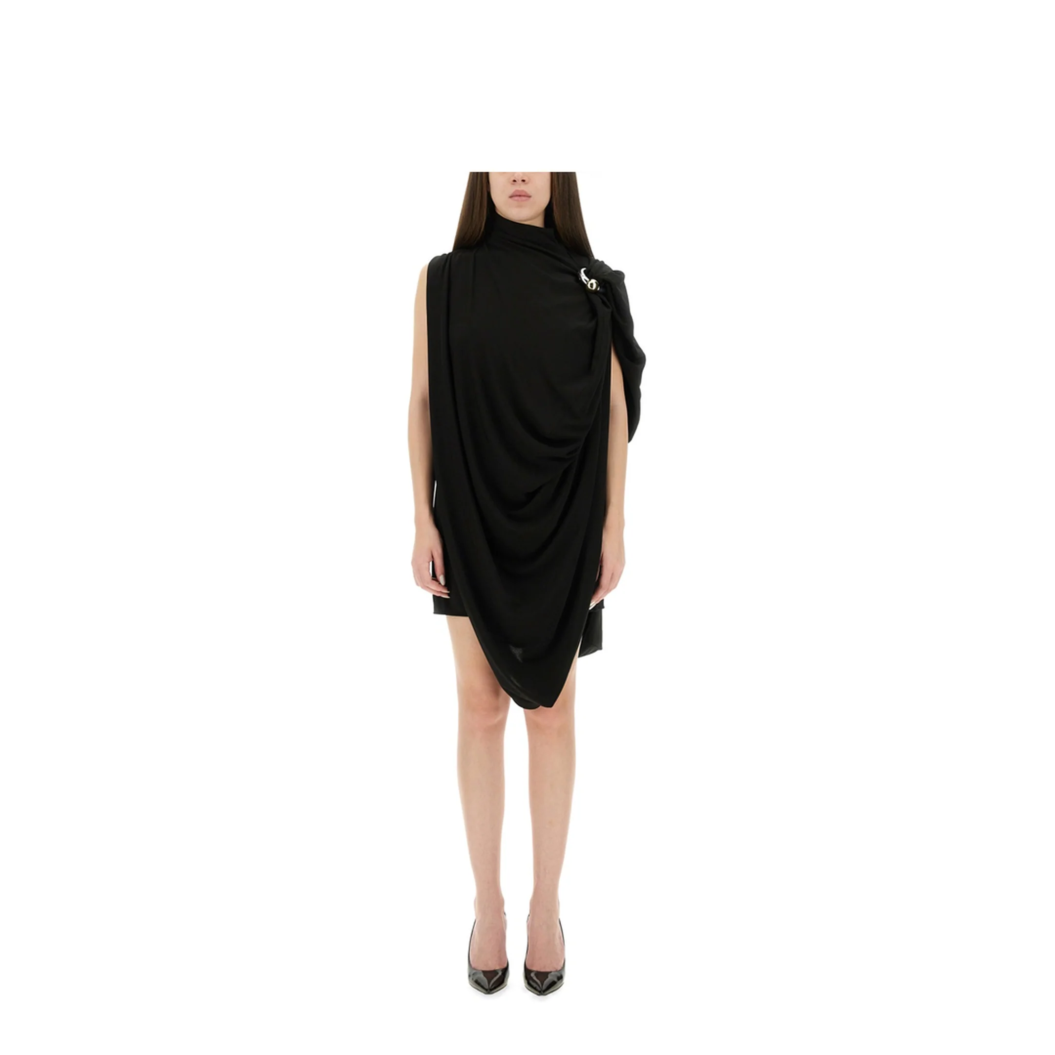 Draped Dress With Piercings