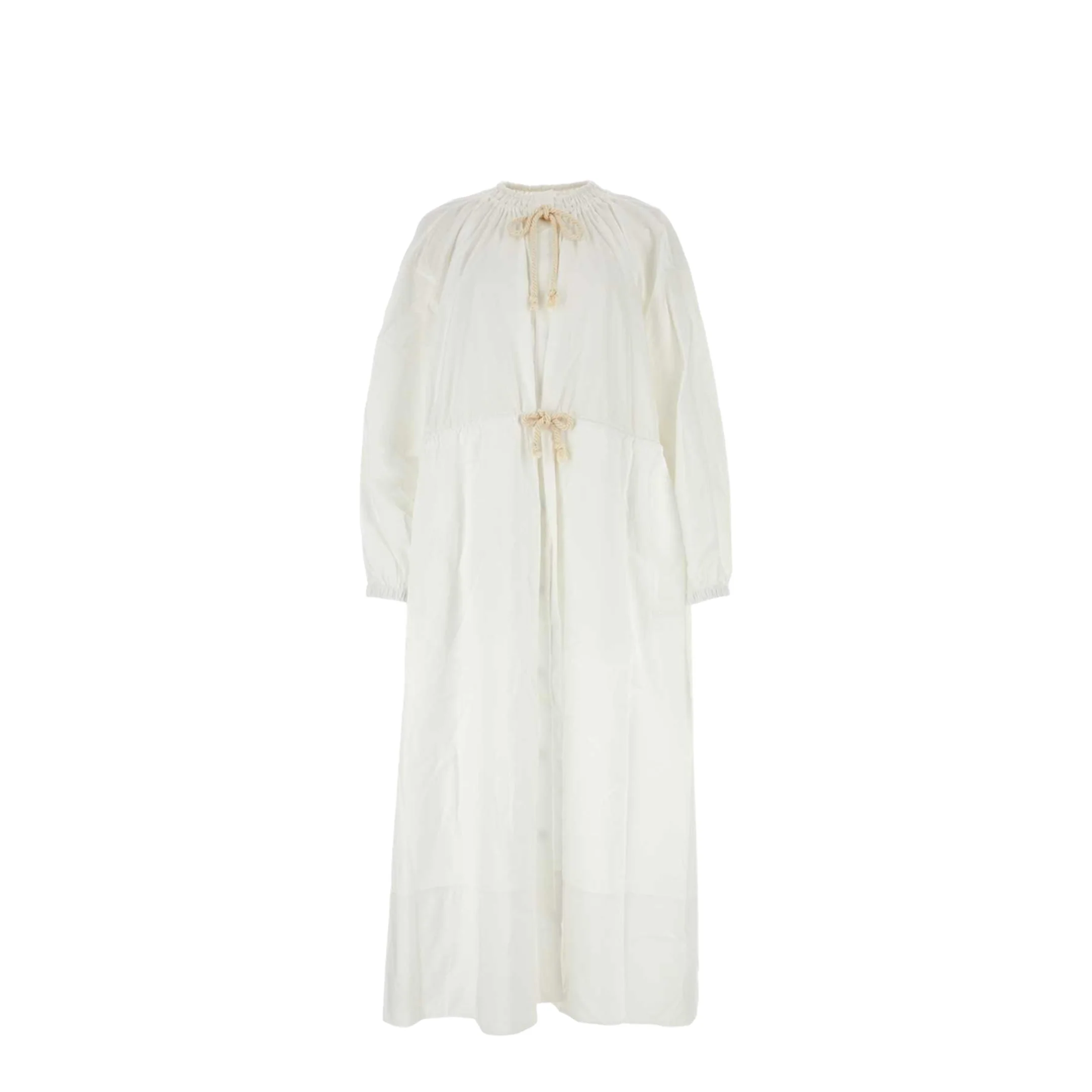 Cotton Maxi Dress Double Coulisse
