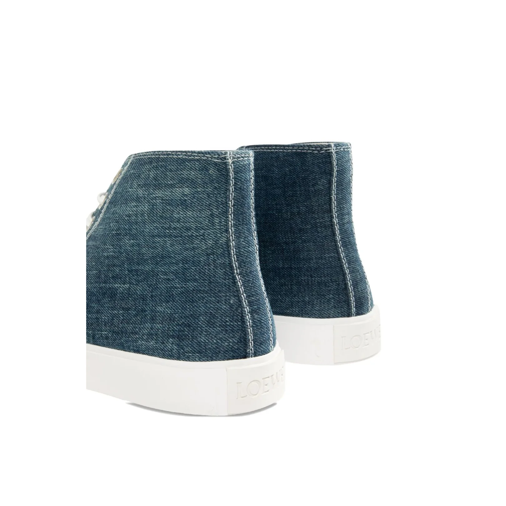 Bloc High-Top Sneaker in Denim Blue - Image 3
