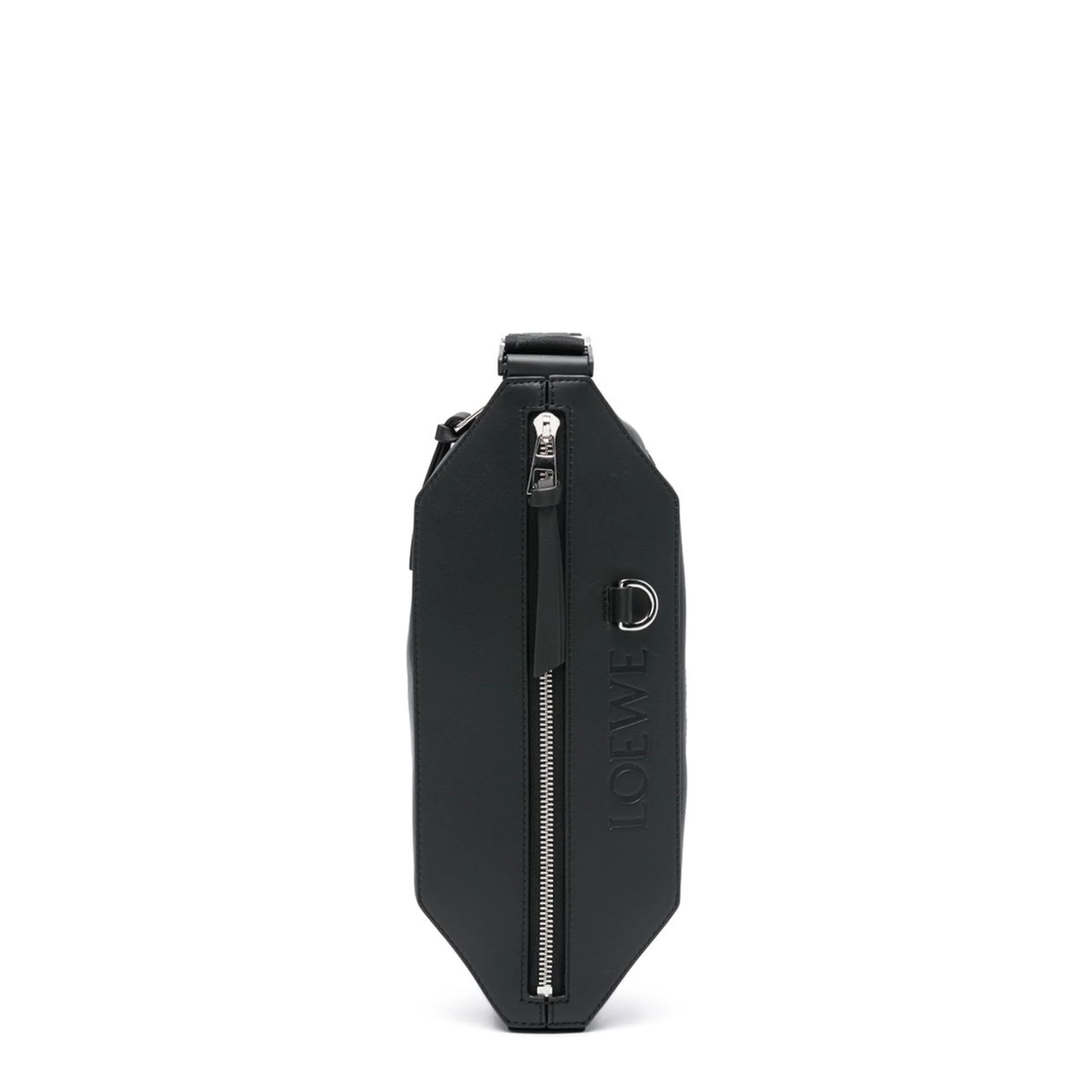 Convertible Leather Sling Bags - Black