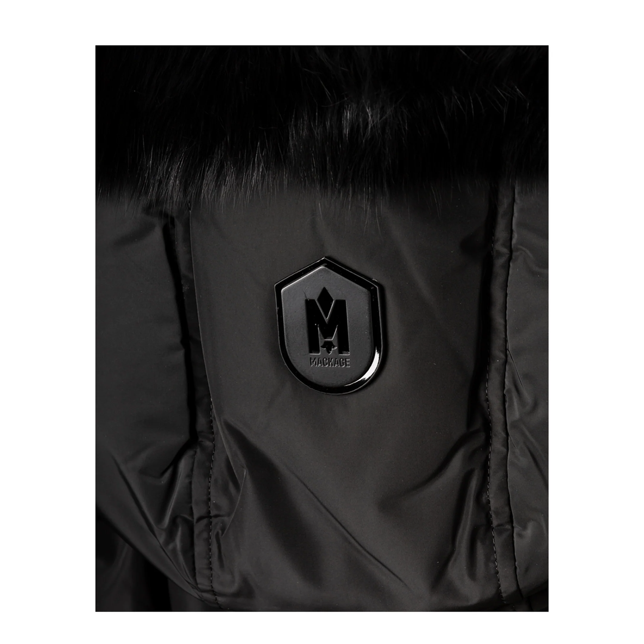 Black Polyester Down Jacket - Image 6
