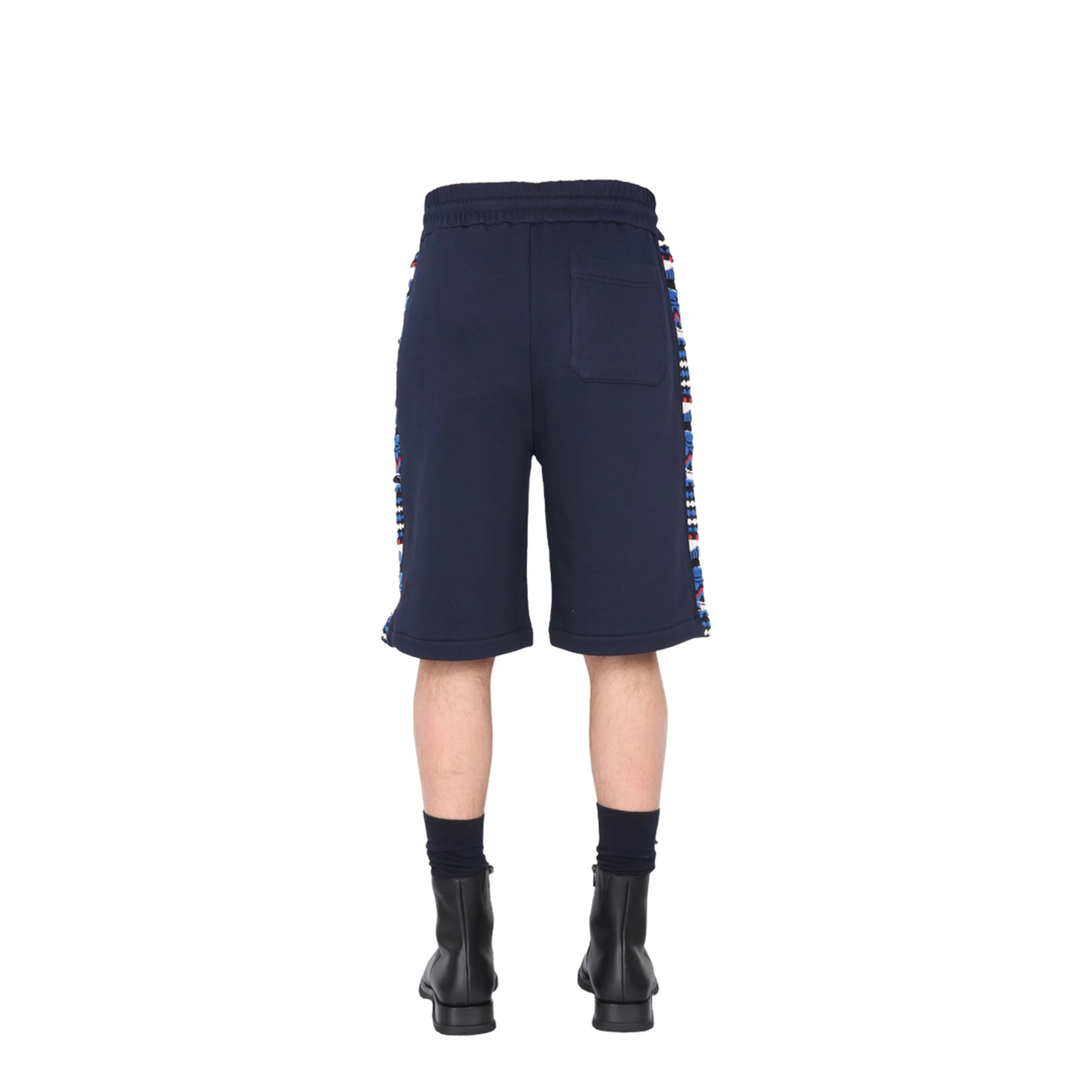 Embroidered Logo and Jacquard Insert Bermuda - Image 4
