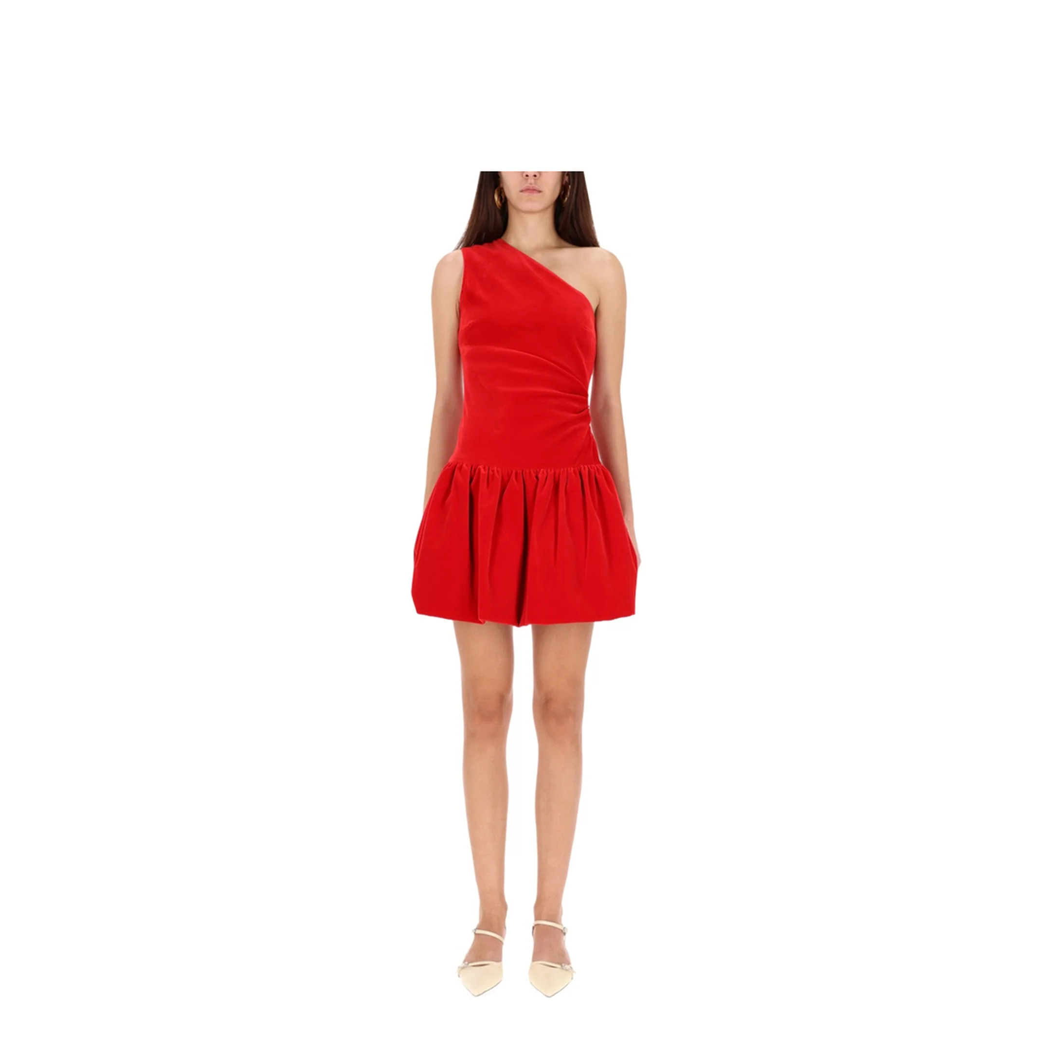 One-Shoulder Mini Dress Bloomer Effect