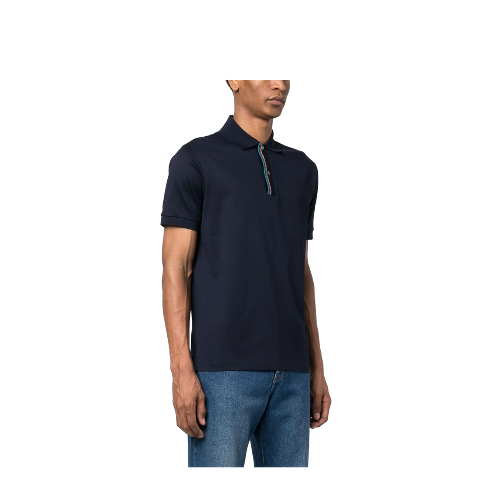 Rainbow-Stripe Cotton Polo Shirt - Image 3