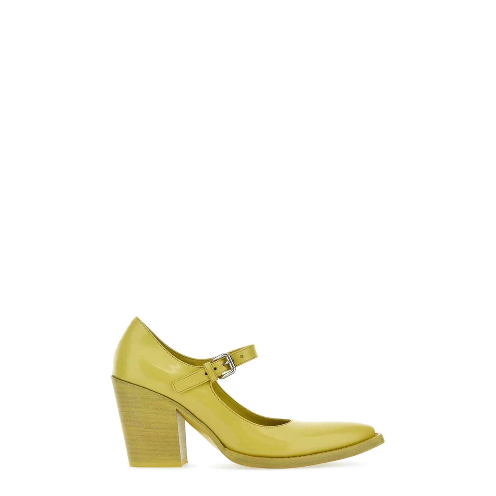 Acid Green Leather Pumps