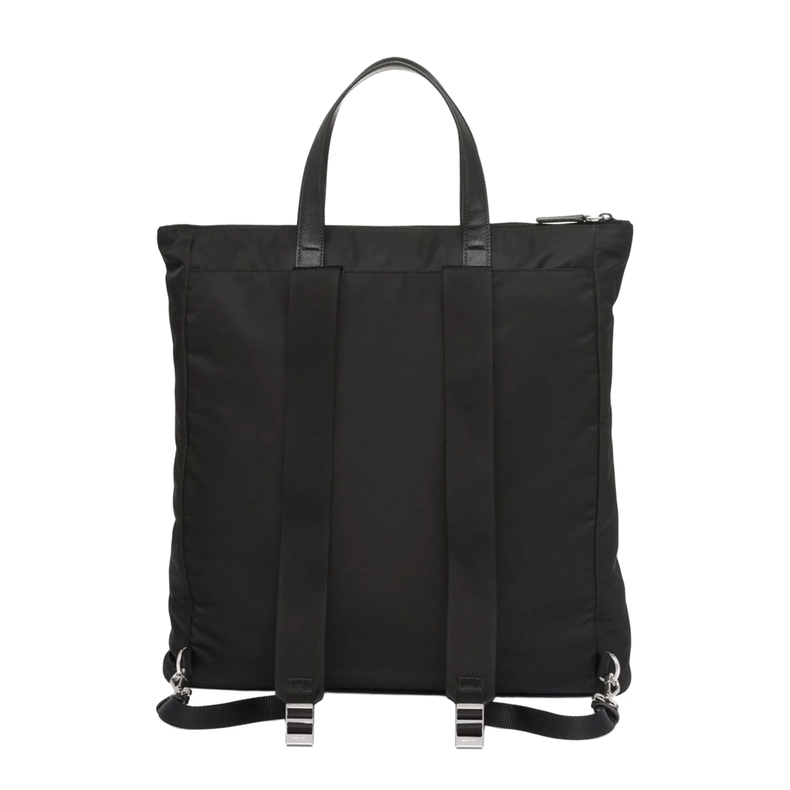 Re-Nylon and Saffiano Leather Tote Bag - Image 2