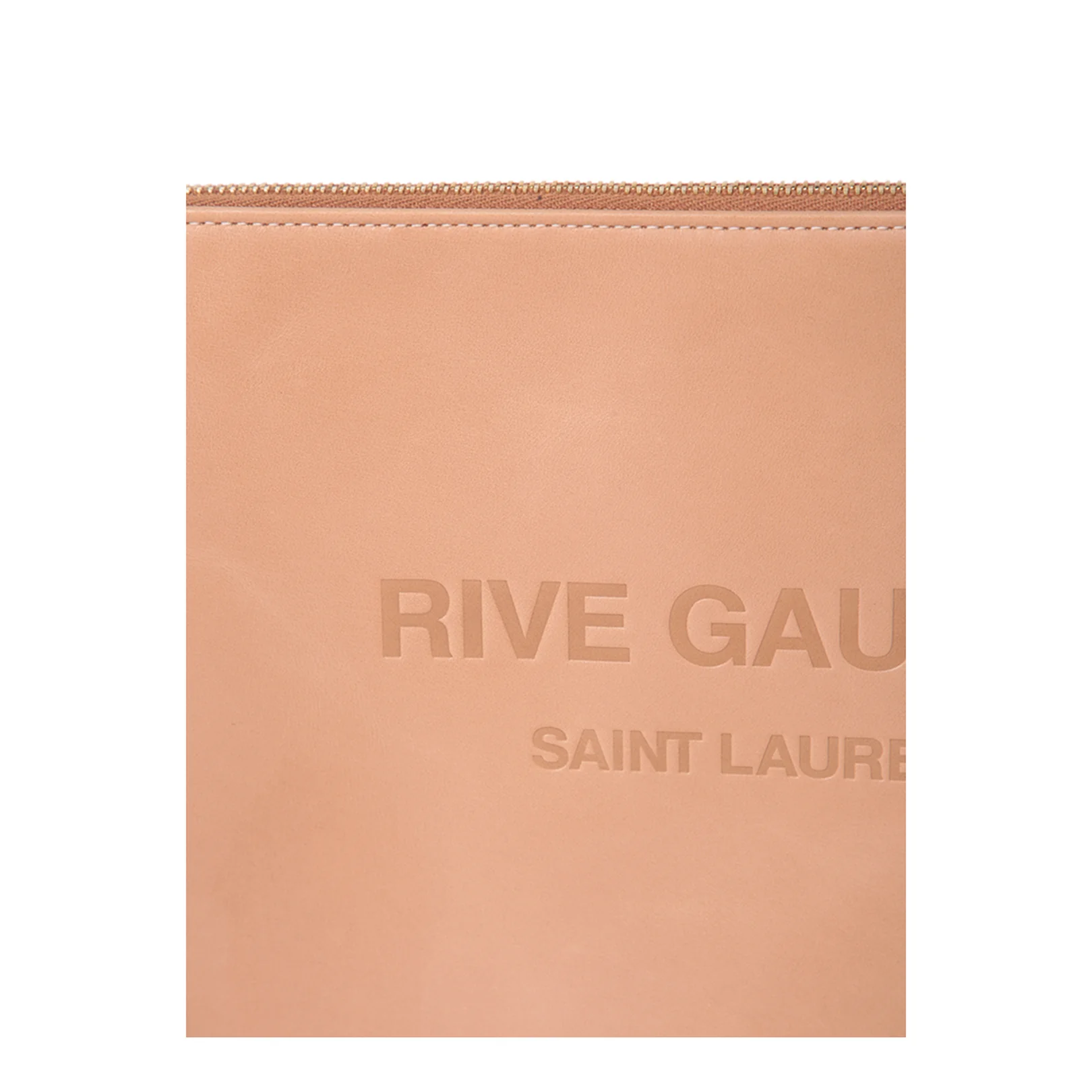 Camel Leather Clutch Bags - Brown - Image 5