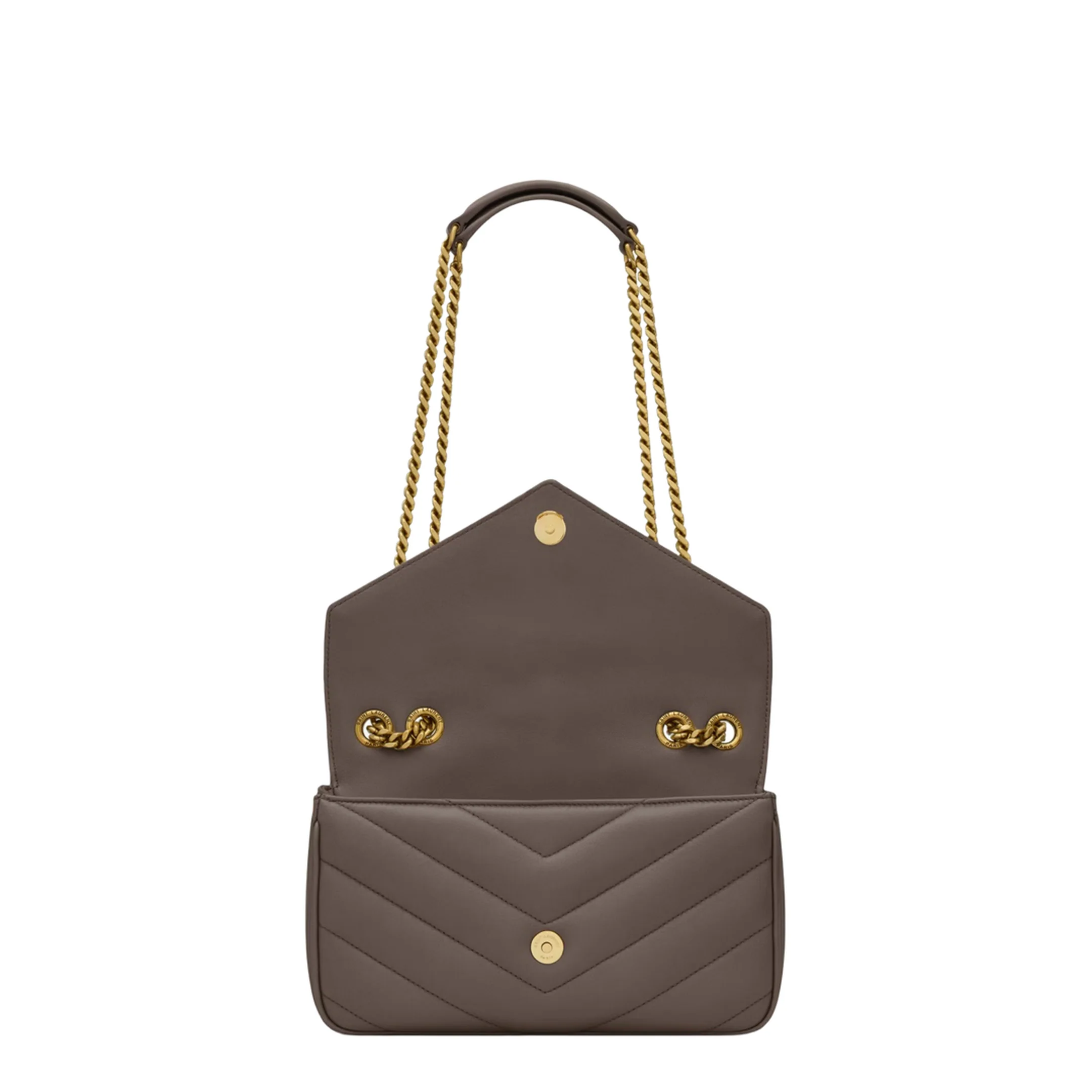 Loulou Small Leather Shoulder Bag - Urban Grey - Image 4