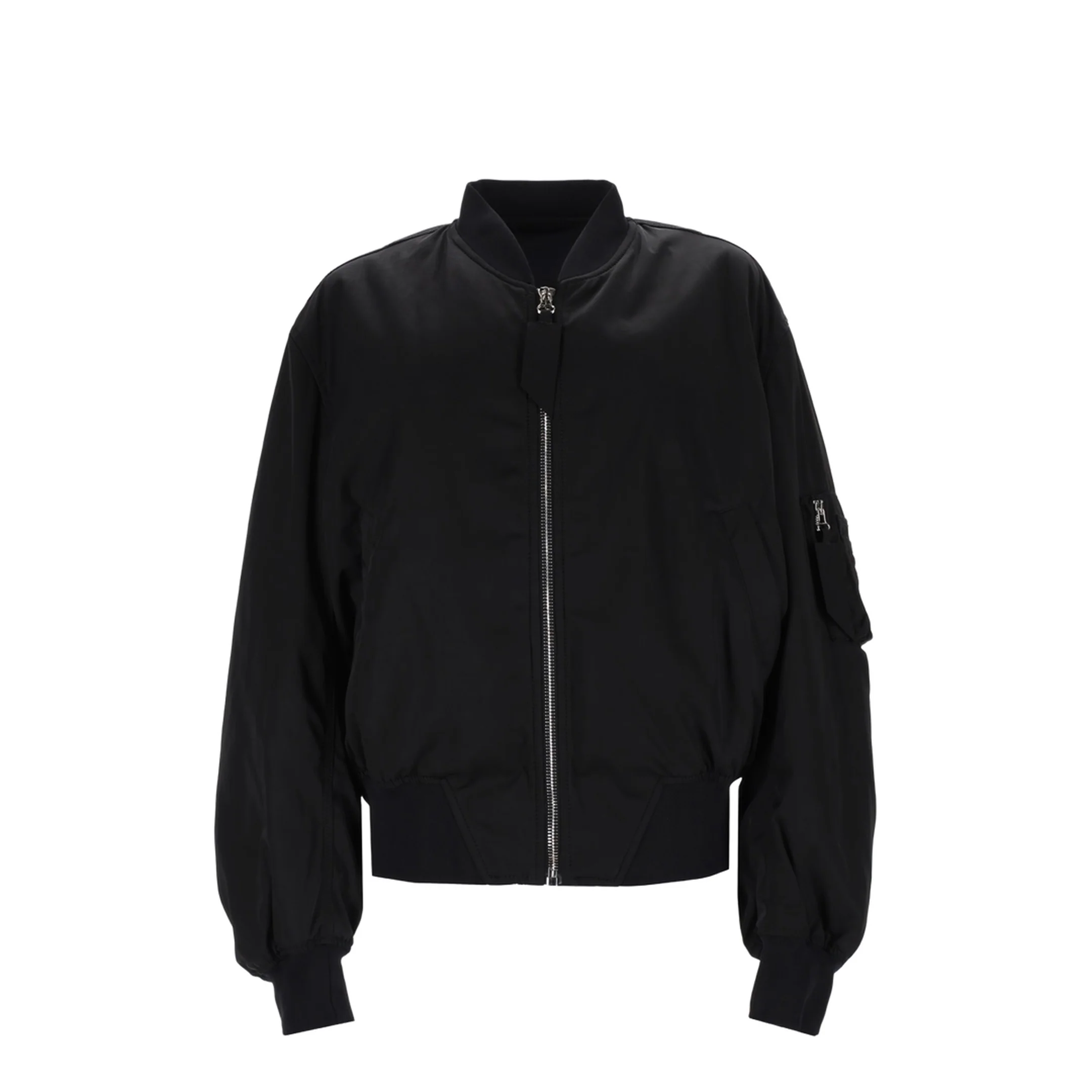 Black Oversized Bomber