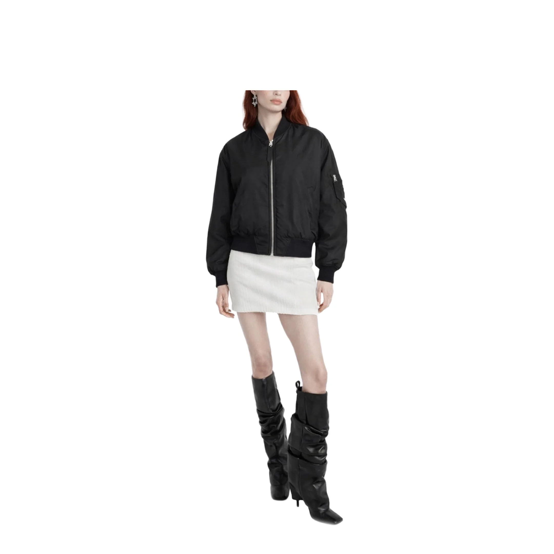 Black Oversized Bomber - Image 2