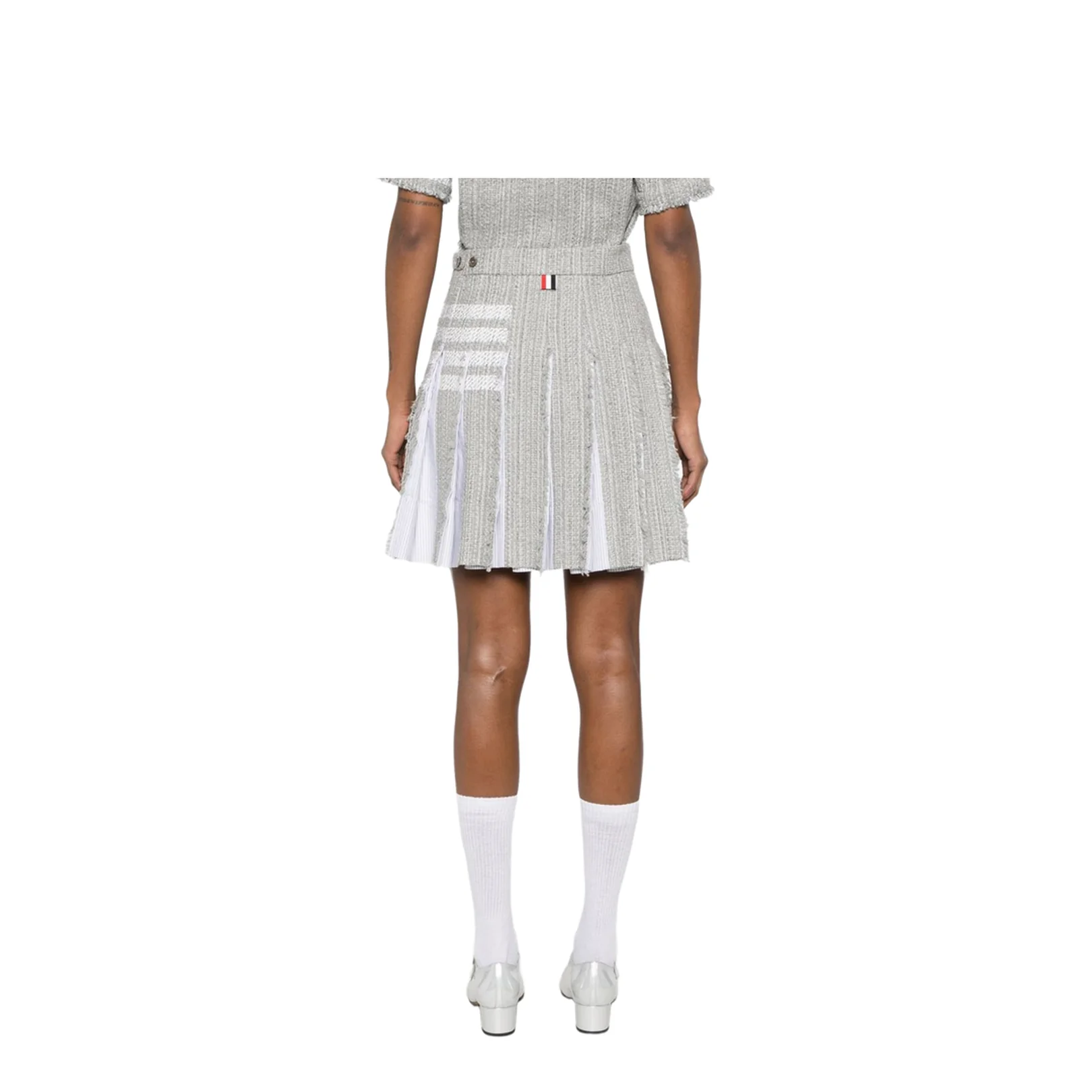 Pleated Tweed Skirt - Image 3