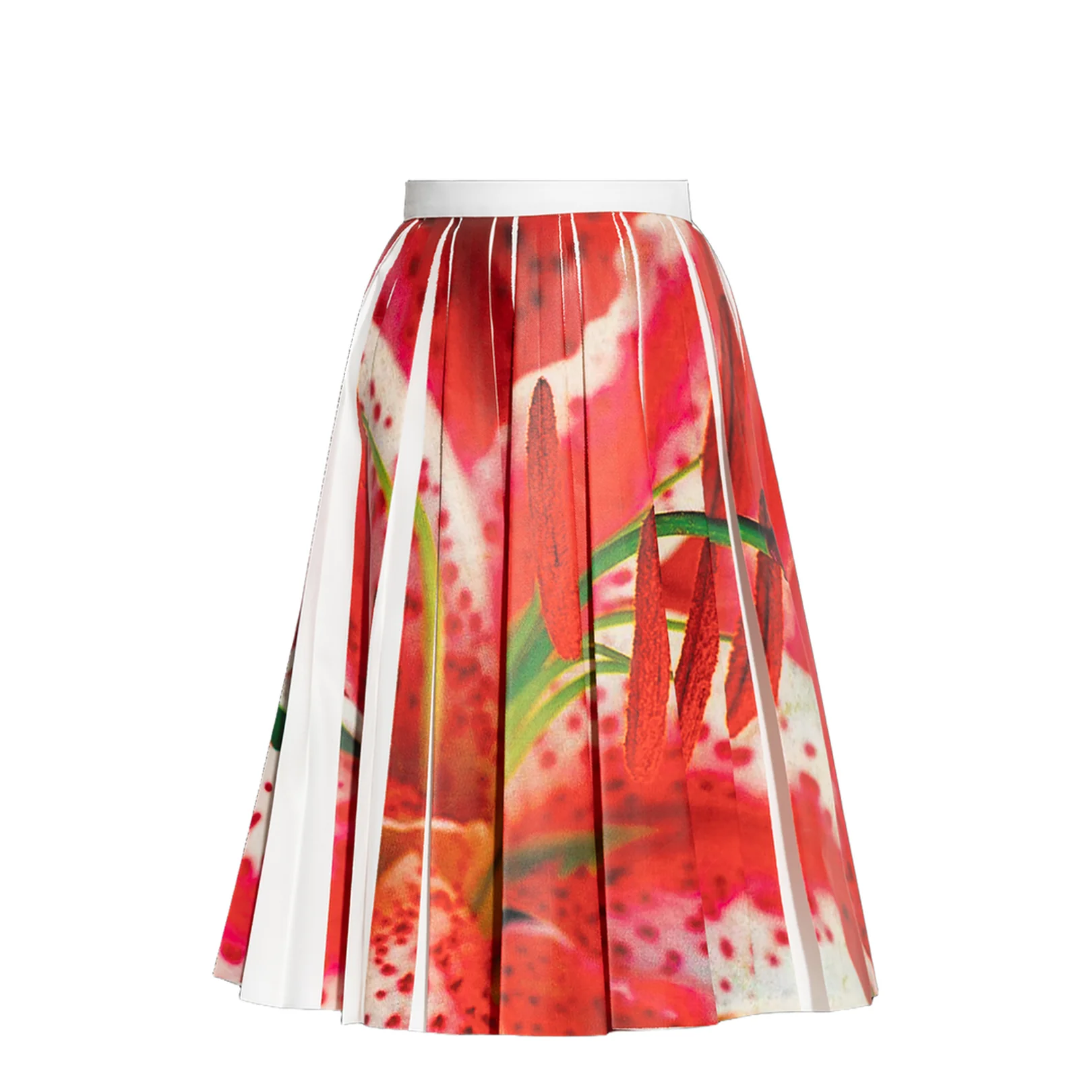 Pleated Skirt Colorful Print