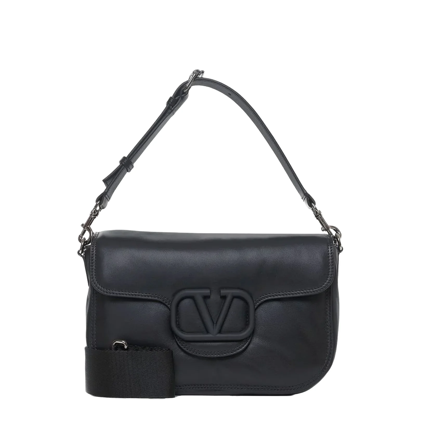Black Nappa Leather Shoulder Bag