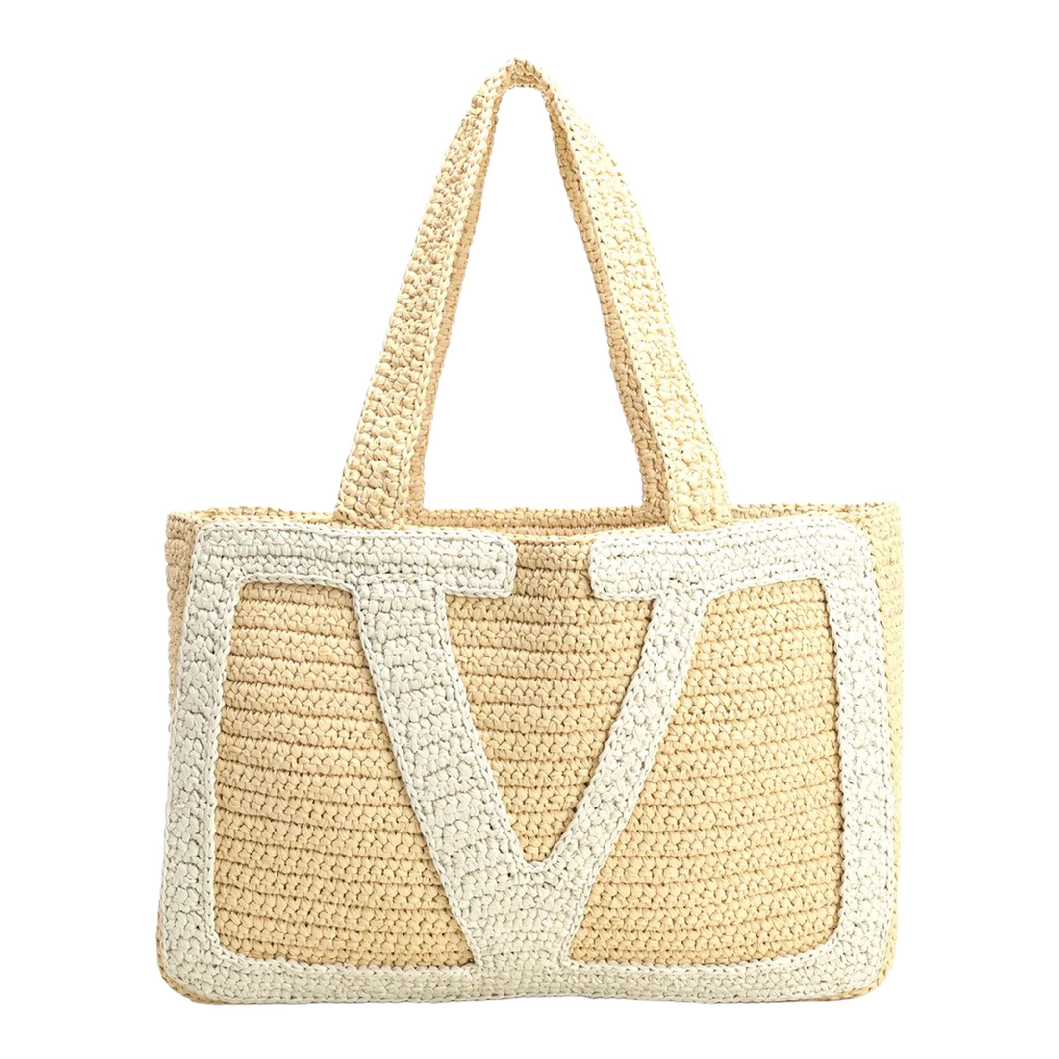 Viva Superstar Large Raffia Shopping Bag - Butter