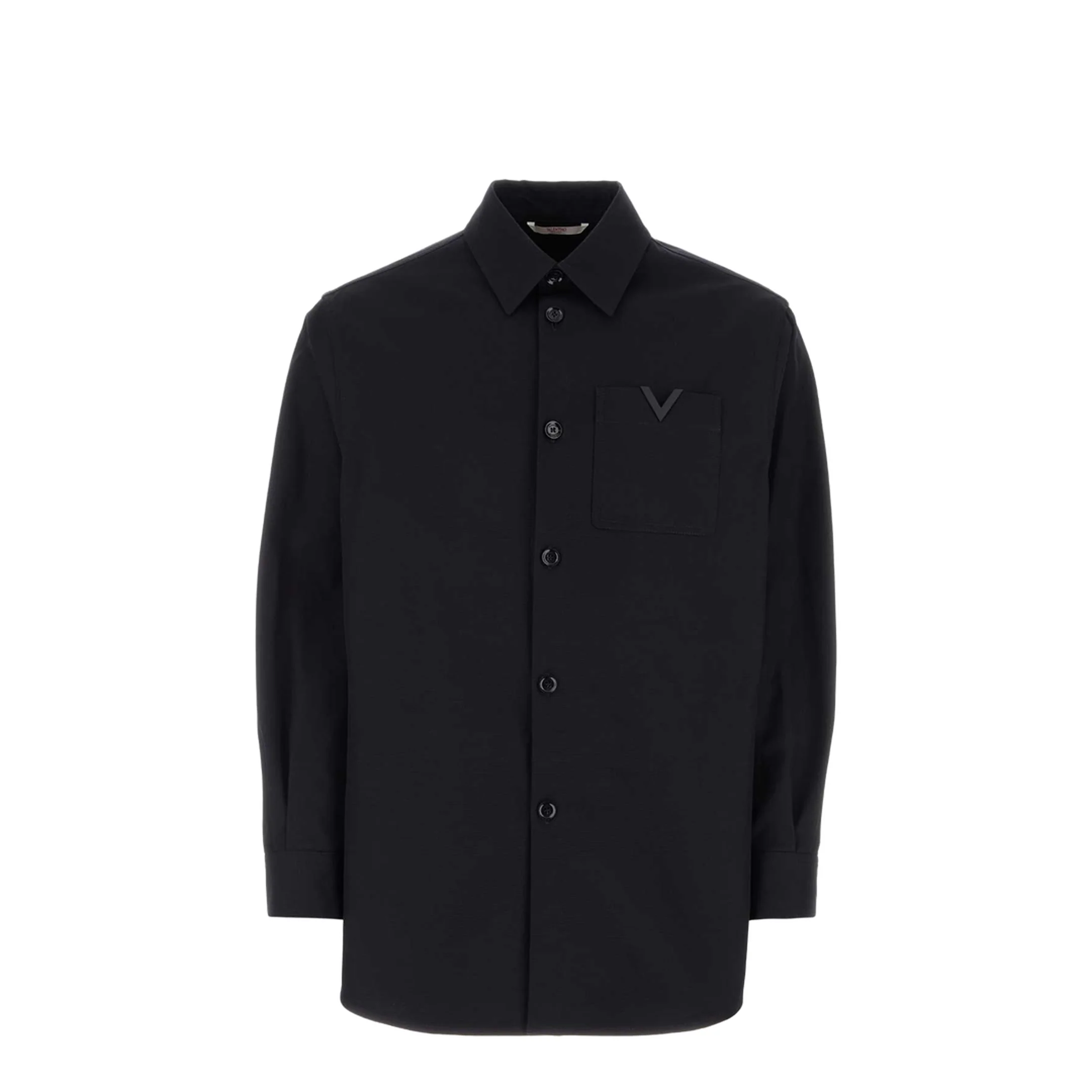 Midnight Blue Stretch Cotton Shirt - Image 3
