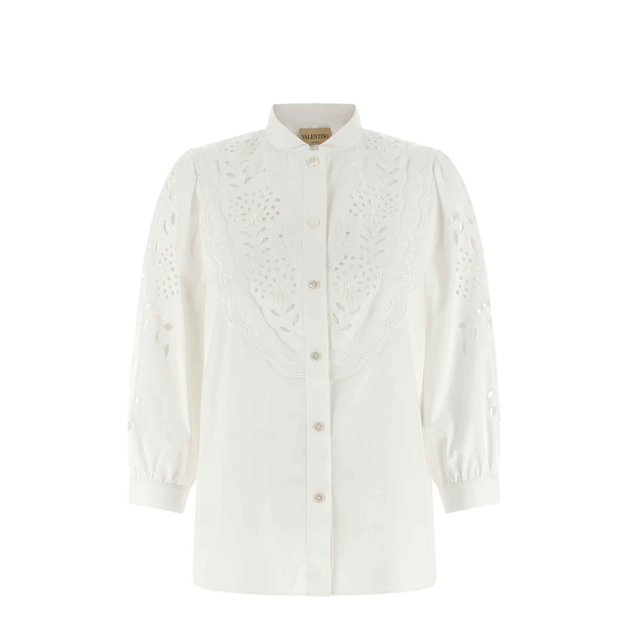 Shirt Embroidered Sangallo - White