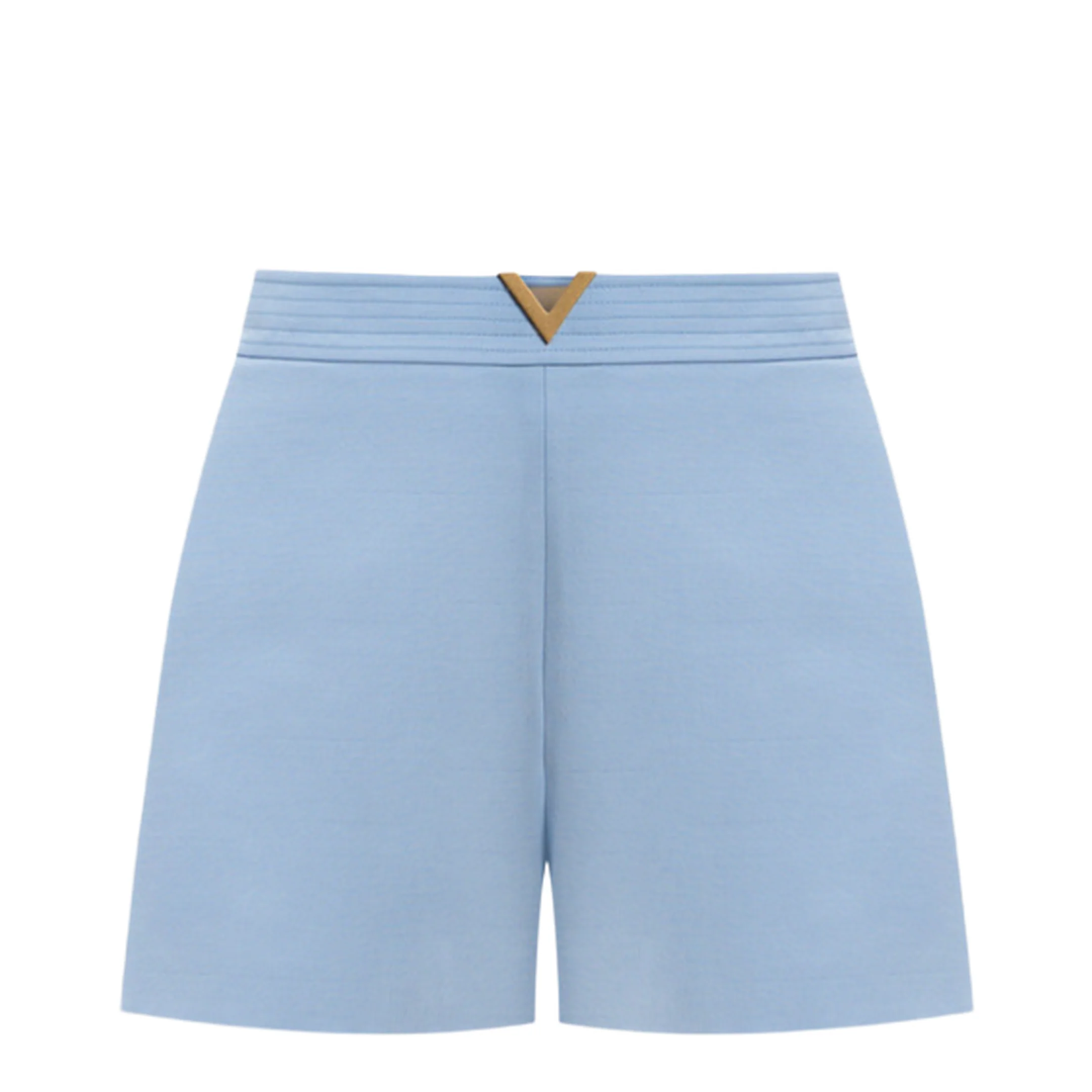 Wool Mini Shorts Dusty Blue
