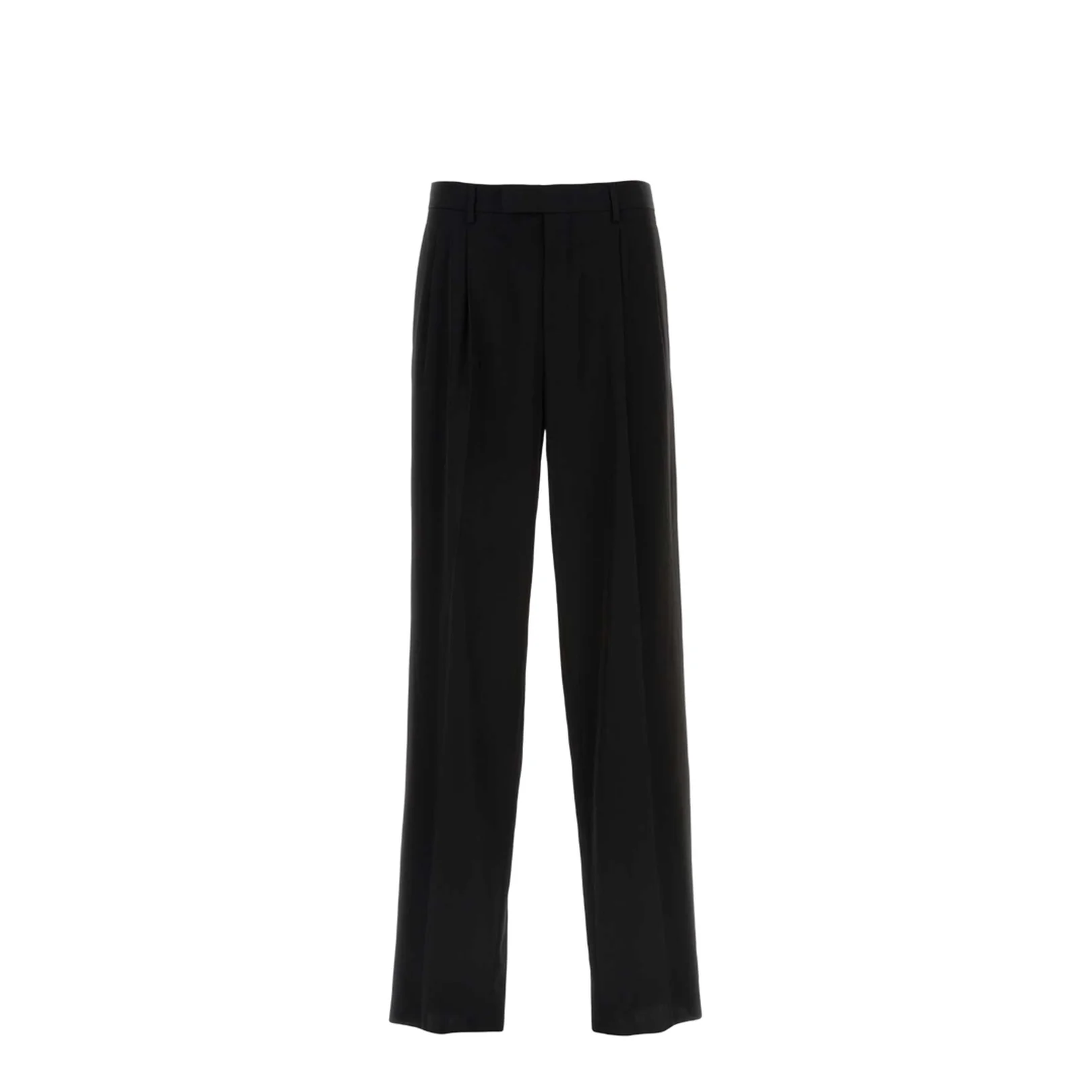 Black Viscose Blend Trousers