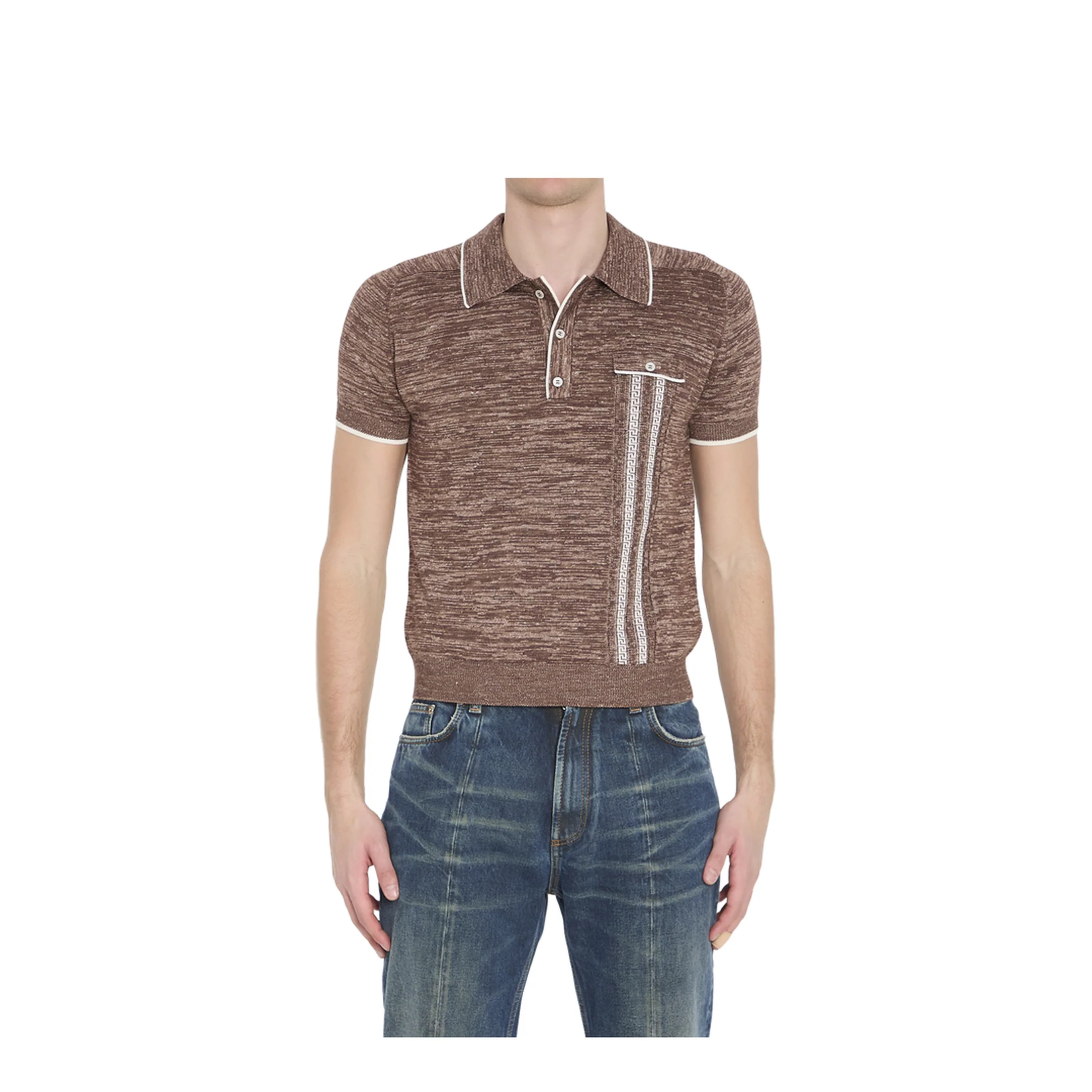 Mouliné Knit Polo Shirt