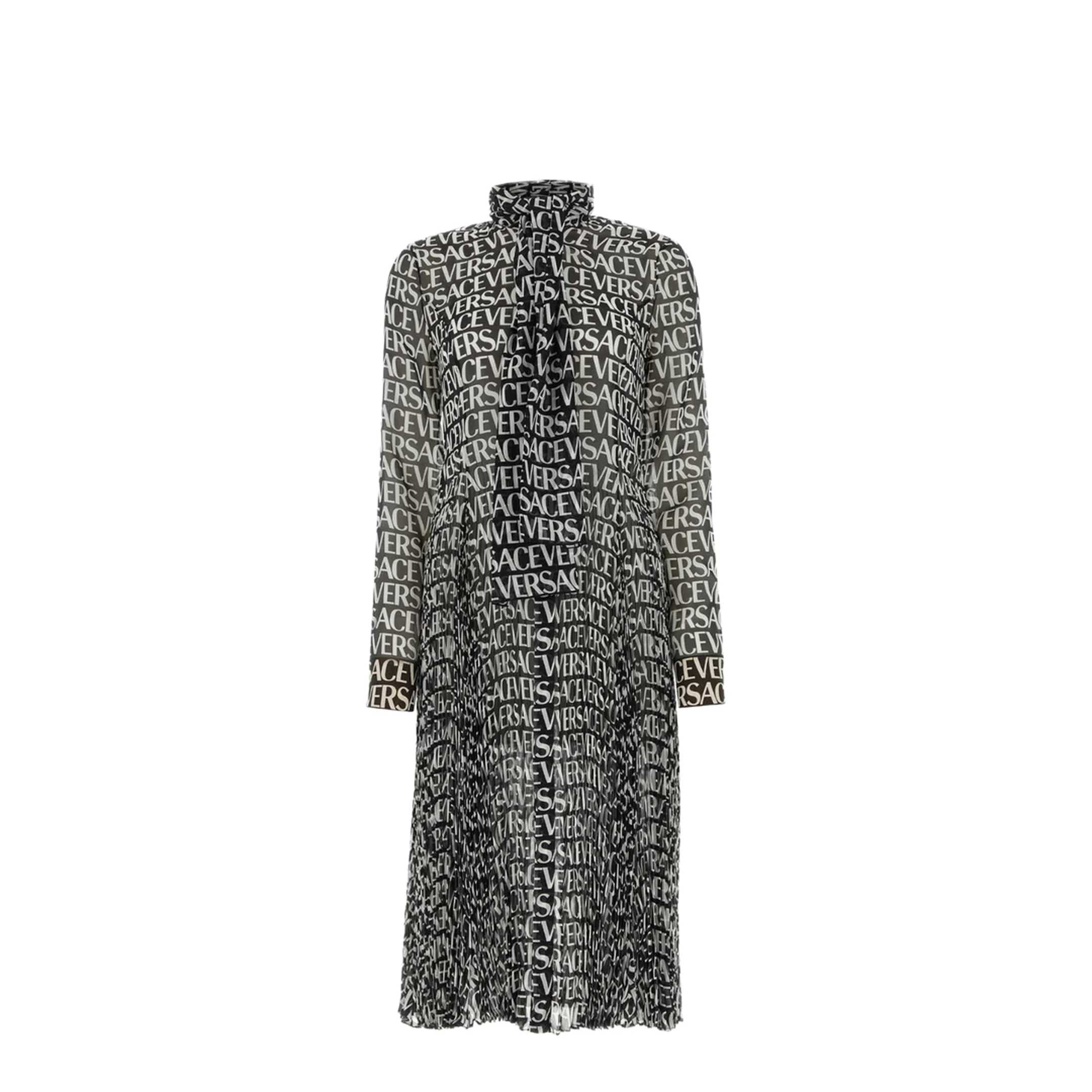 Printed Crepe Shirt Dress