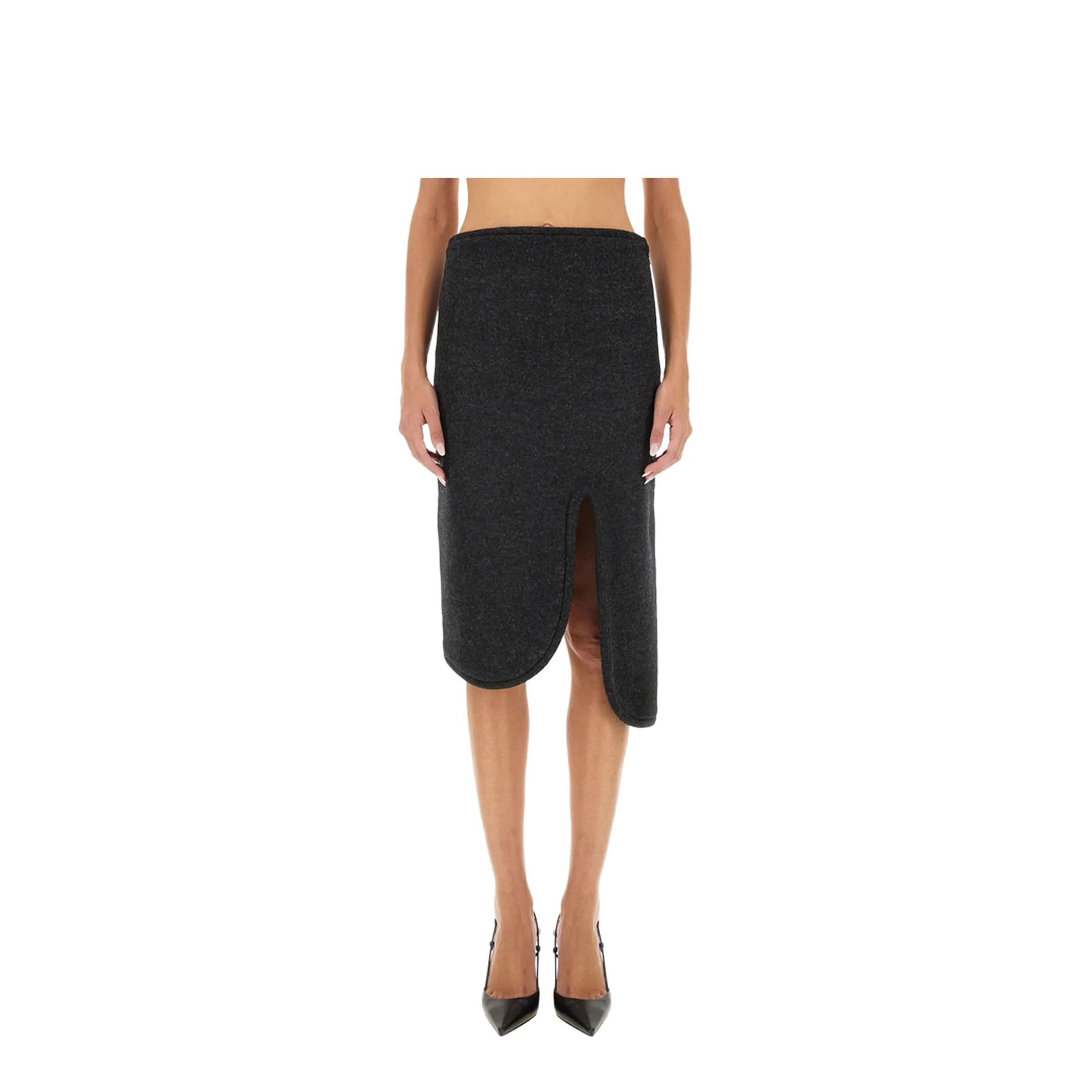 Padded Skirt with Tube Detail