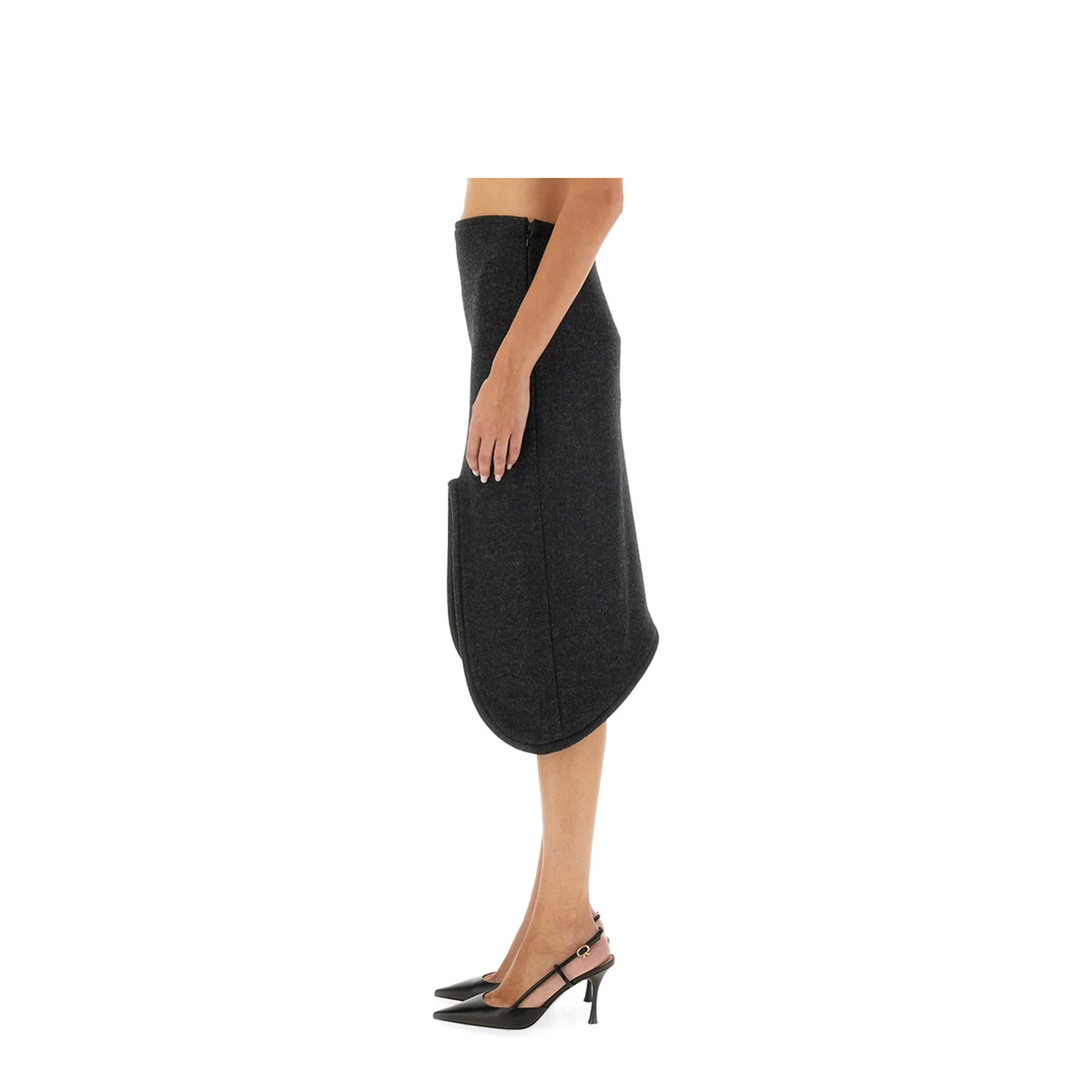 Padded Skirt with Tube Detail - Image 4