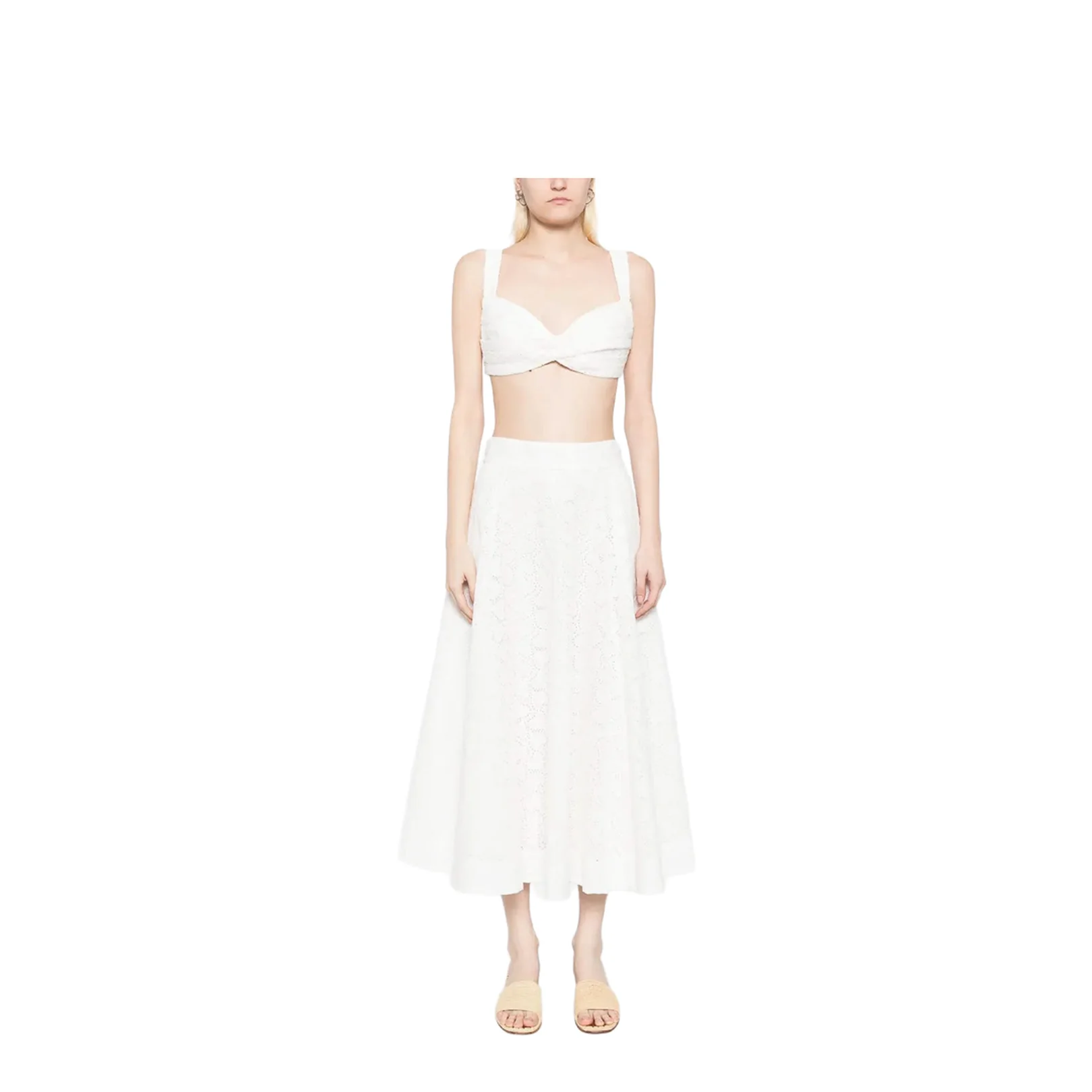 White Linen Skirt - Image 3