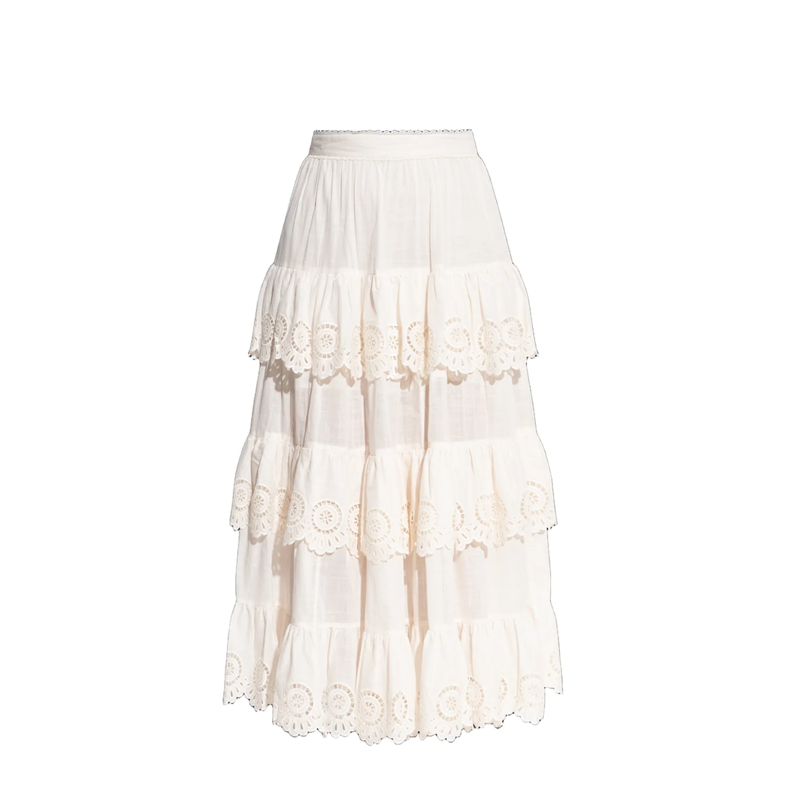 Ruffled Skirt Cream