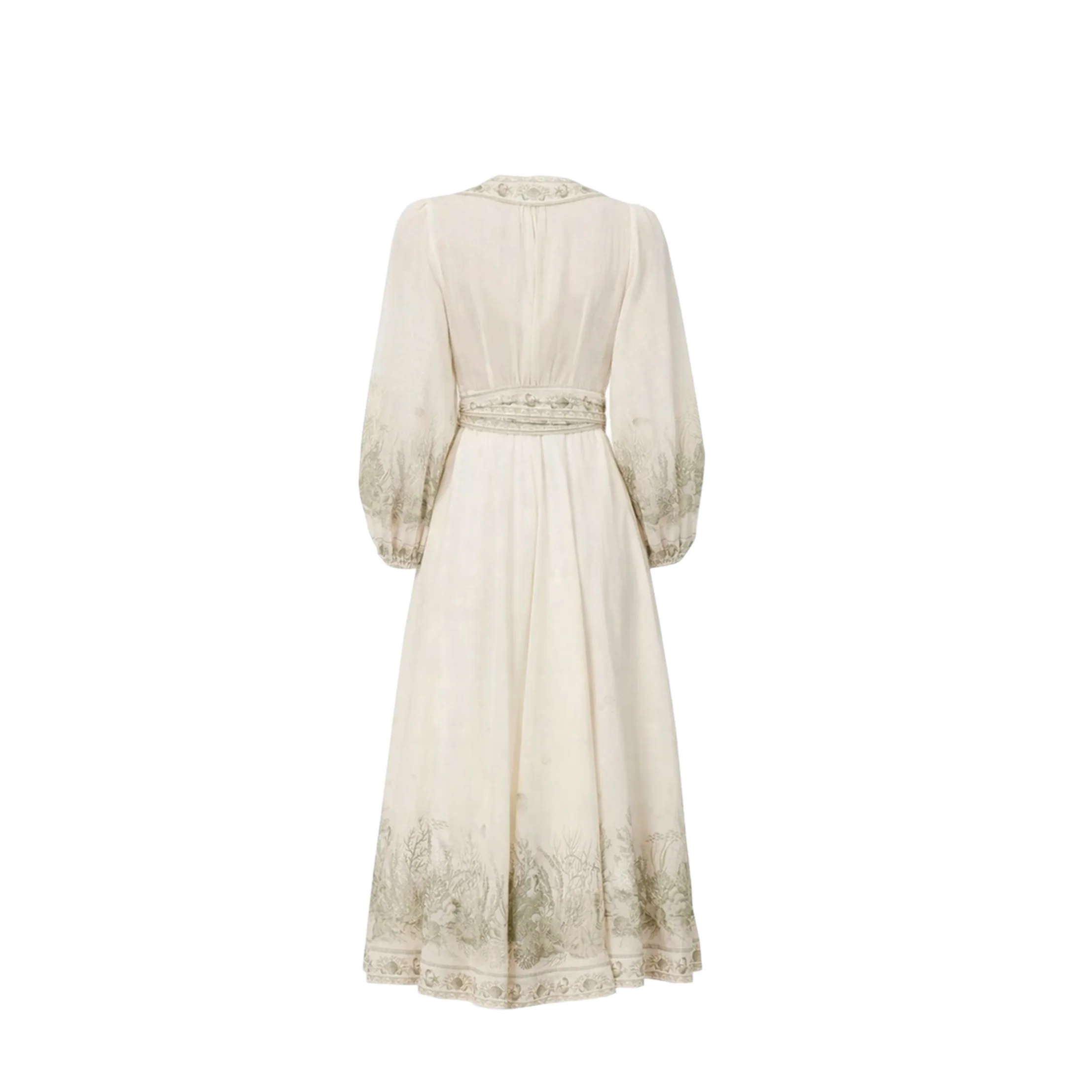 Wanderlust Wrap Cotton Midi Dress - Image 3